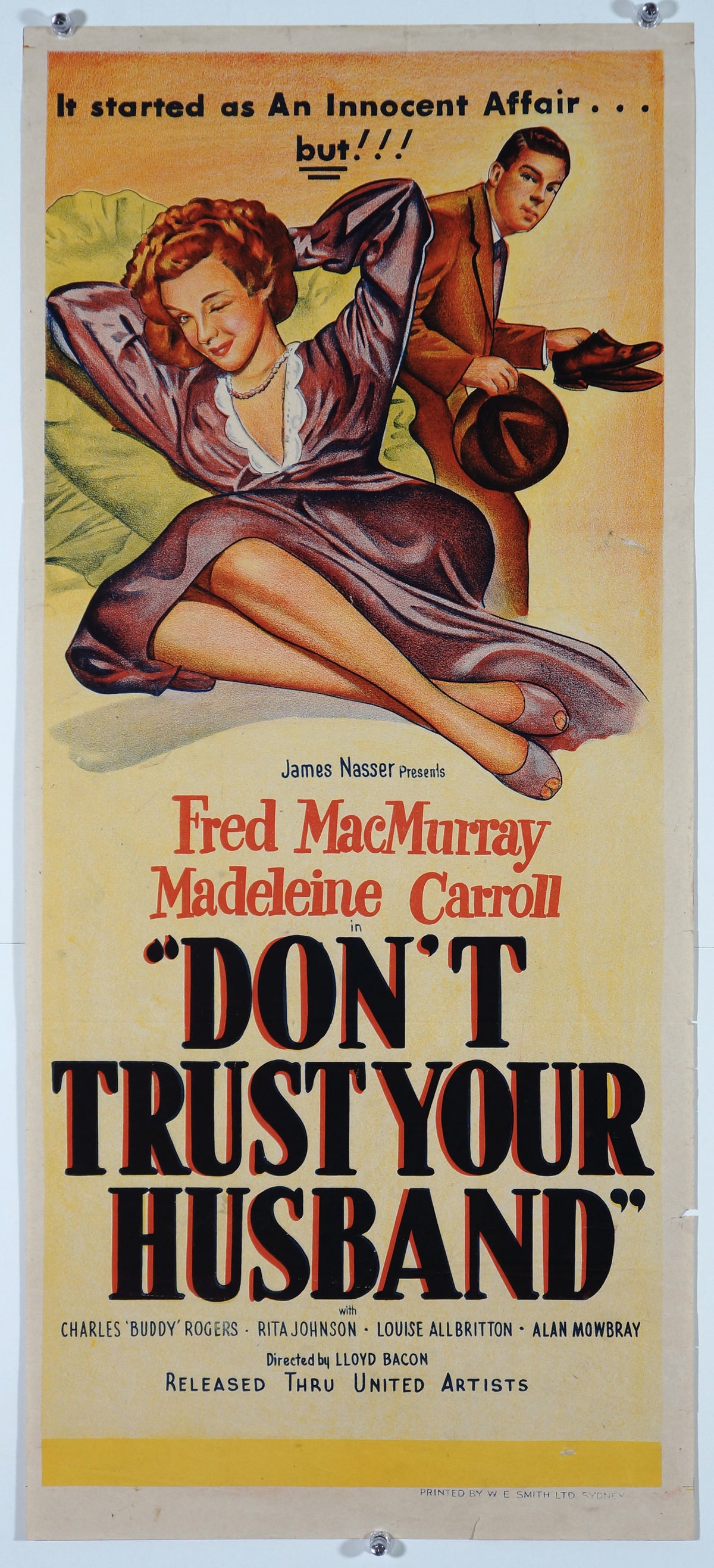 Don&#39;t Trust Your Husband - Authentic Vintage Poster