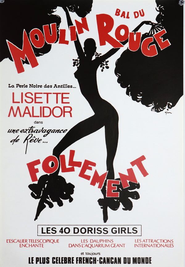 Moulin Rouge Follement - Authentic Vintage Poster