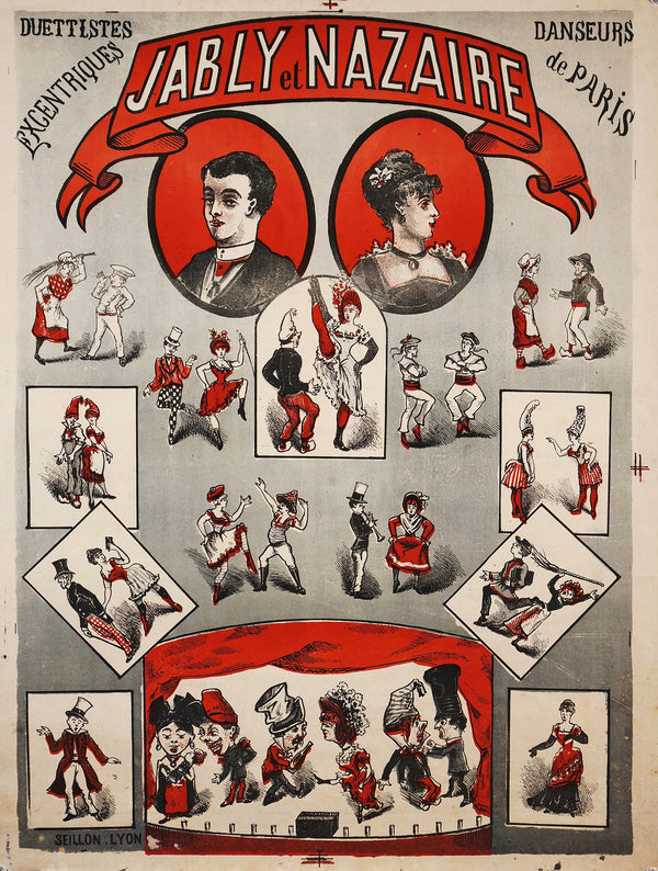 Jably et Nazaire- Variety Circus - Authentic Vintage Poster