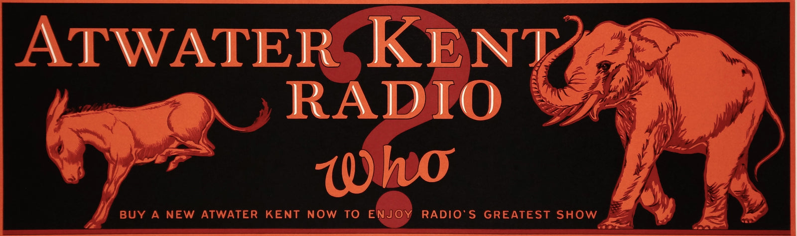 Atwater Kent Radio - Authentic Vintage Poster