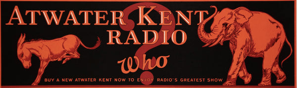 Atwater Kent Radio - Authentic Vintage Poster