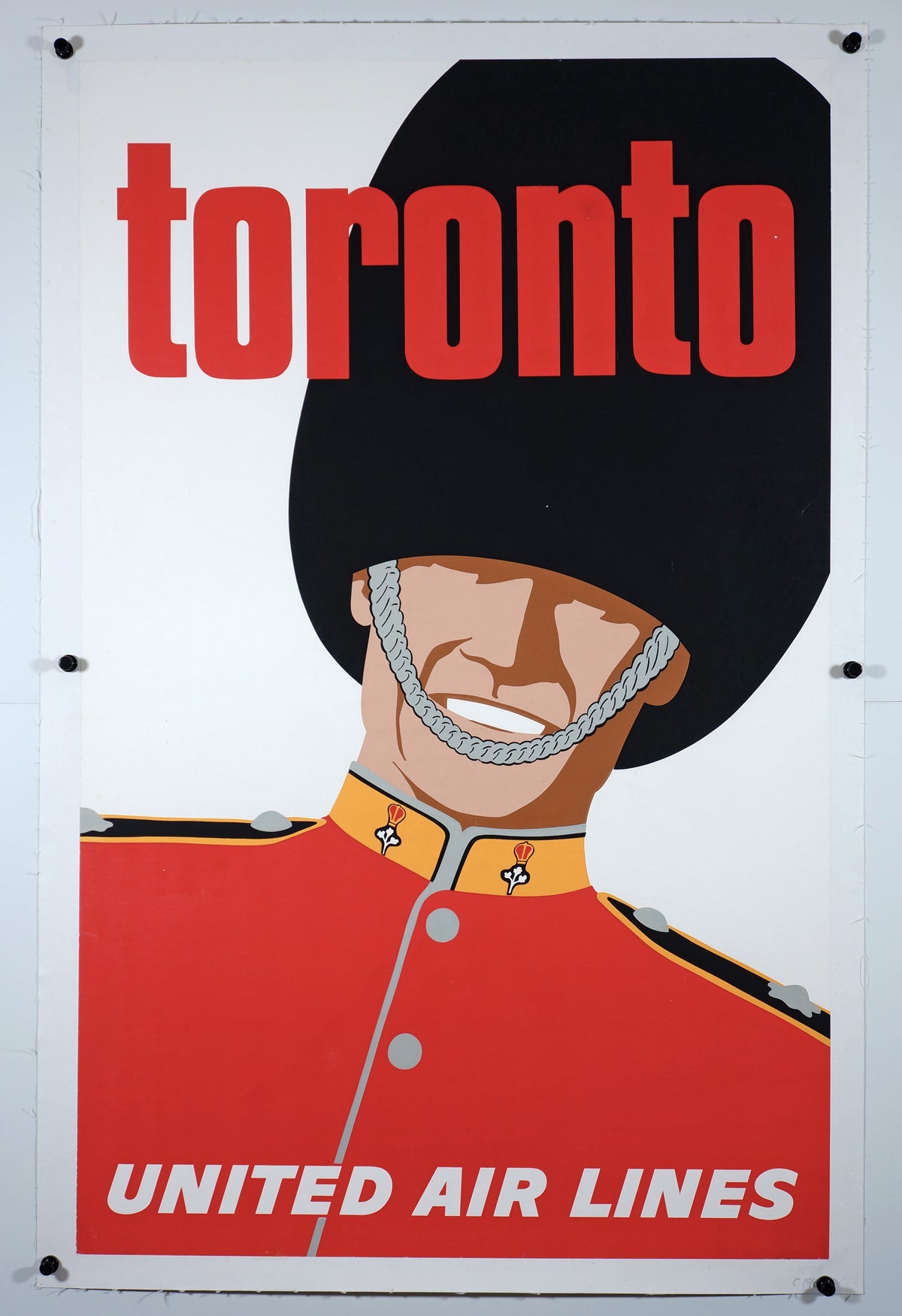 United AirLines Toronto - Authentic Vintage Poster