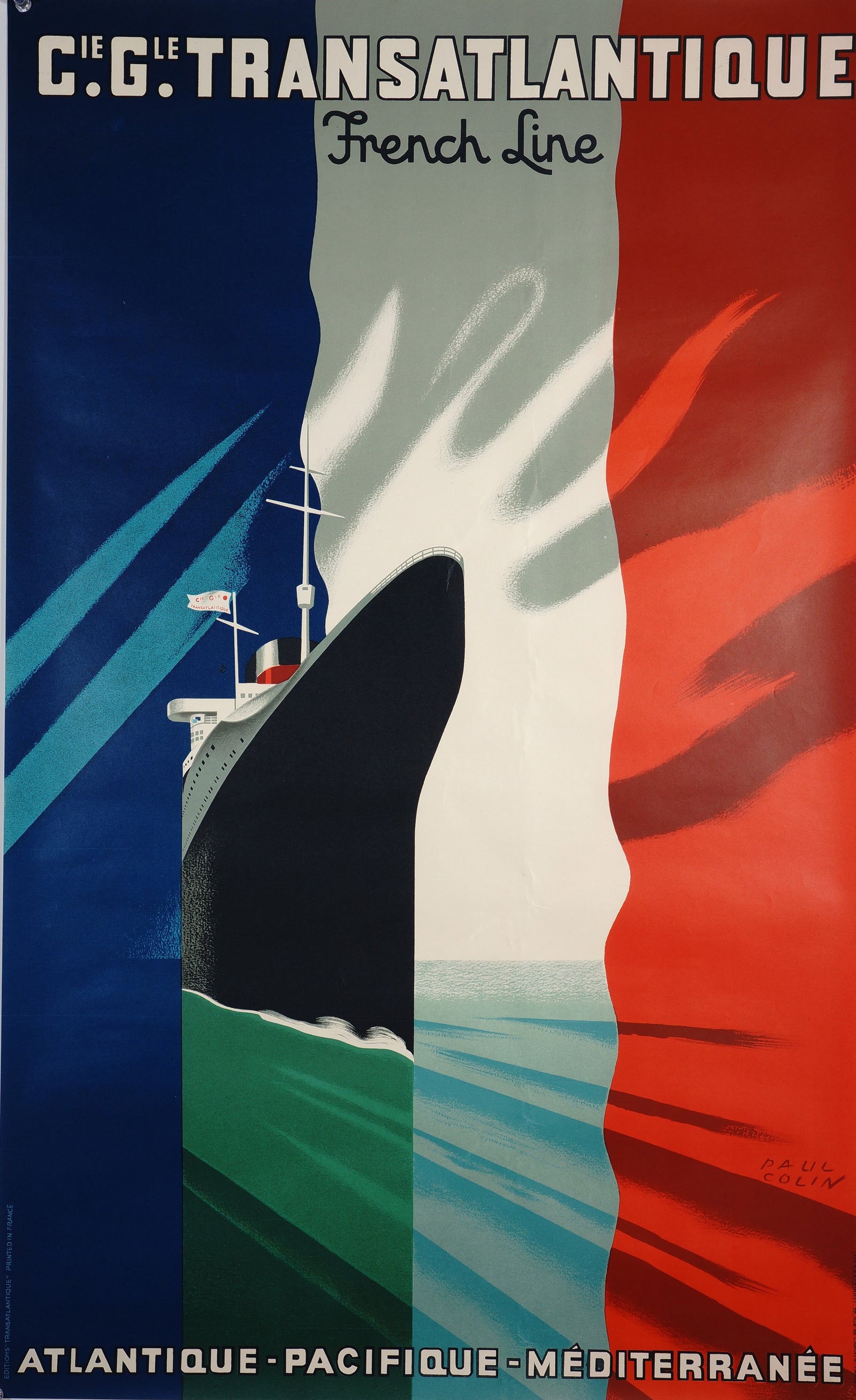 Cie. Gle. Transatlantique - Authentic Vintage Poster