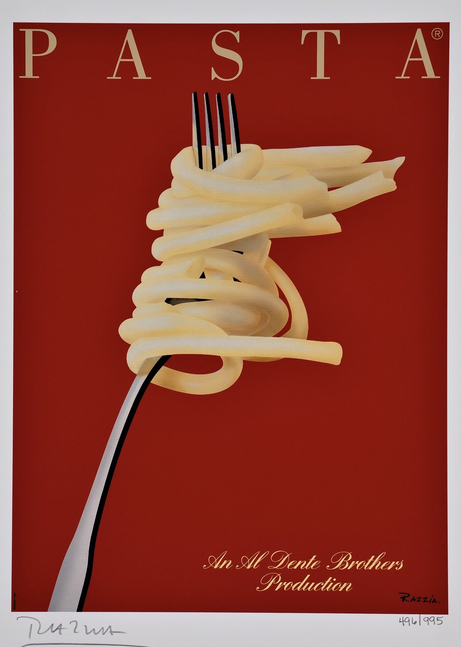 Razzia, Pasta - Authentic Vintage Poster