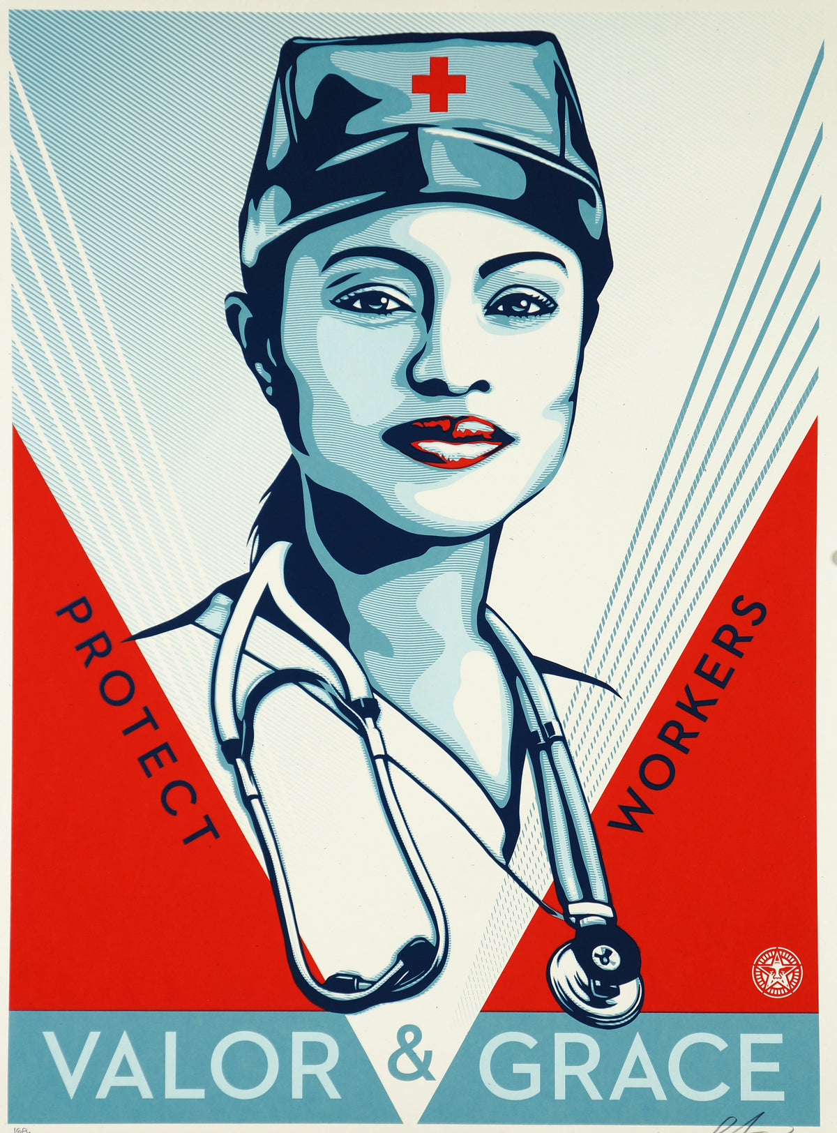Valor &amp; Grace- Shepard Fairey - Authentic Vintage Poster