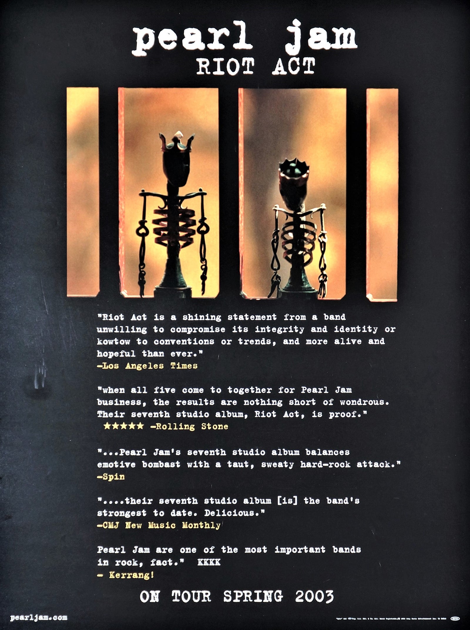 Pearl Jam Riot Act - Authentic Vintage Poster