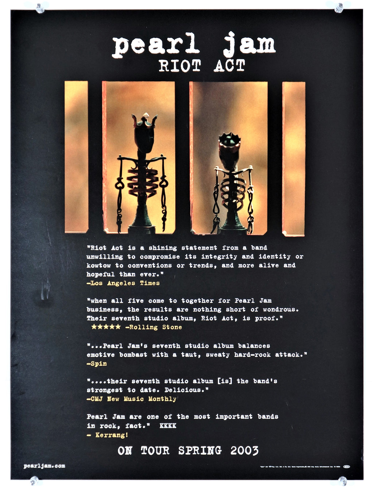 Pearl Jam Riot Act - Authentic Vintage Poster