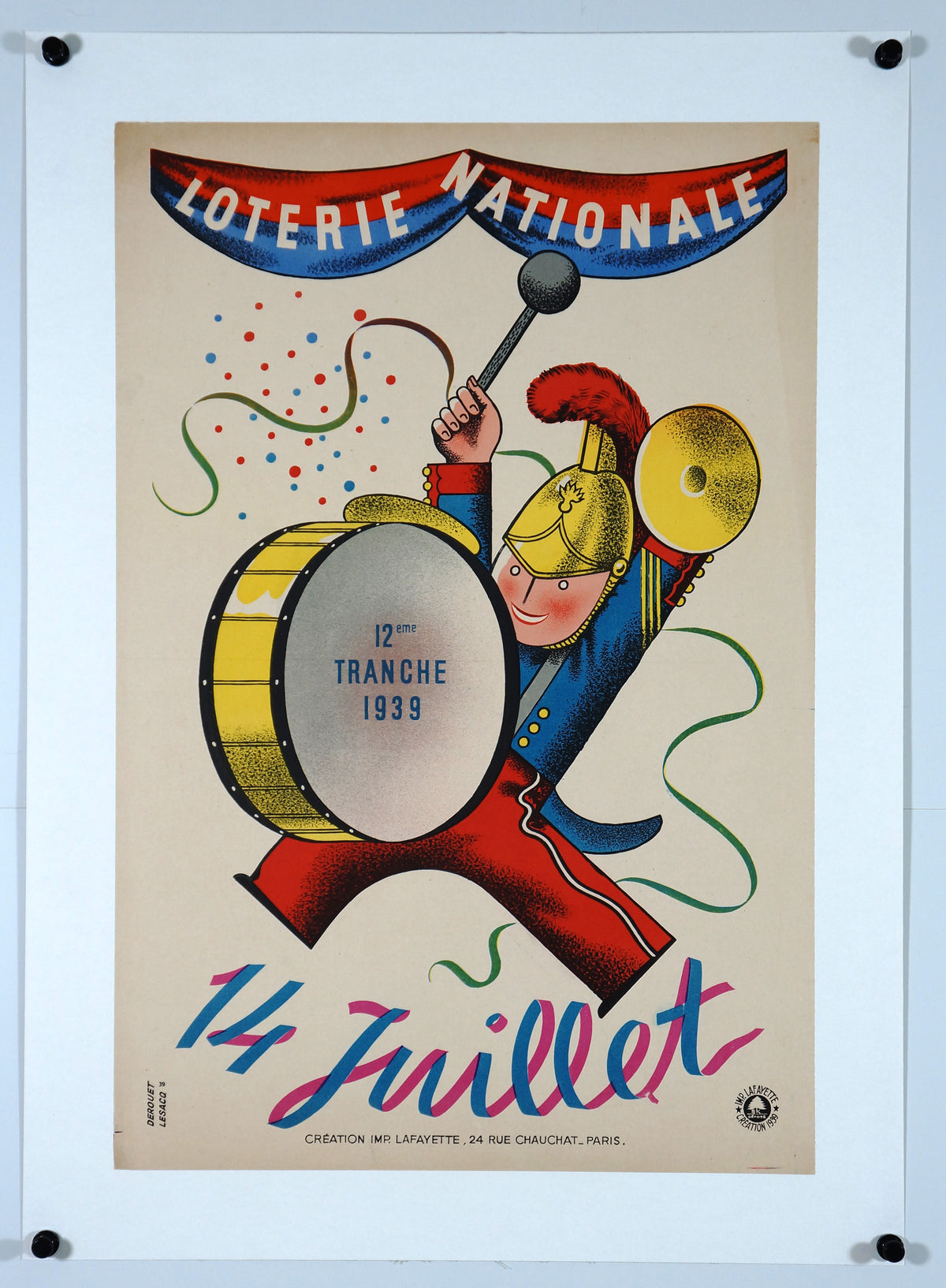 Loterie Nationale- 14 Juillet - Authentic Vintage Poster