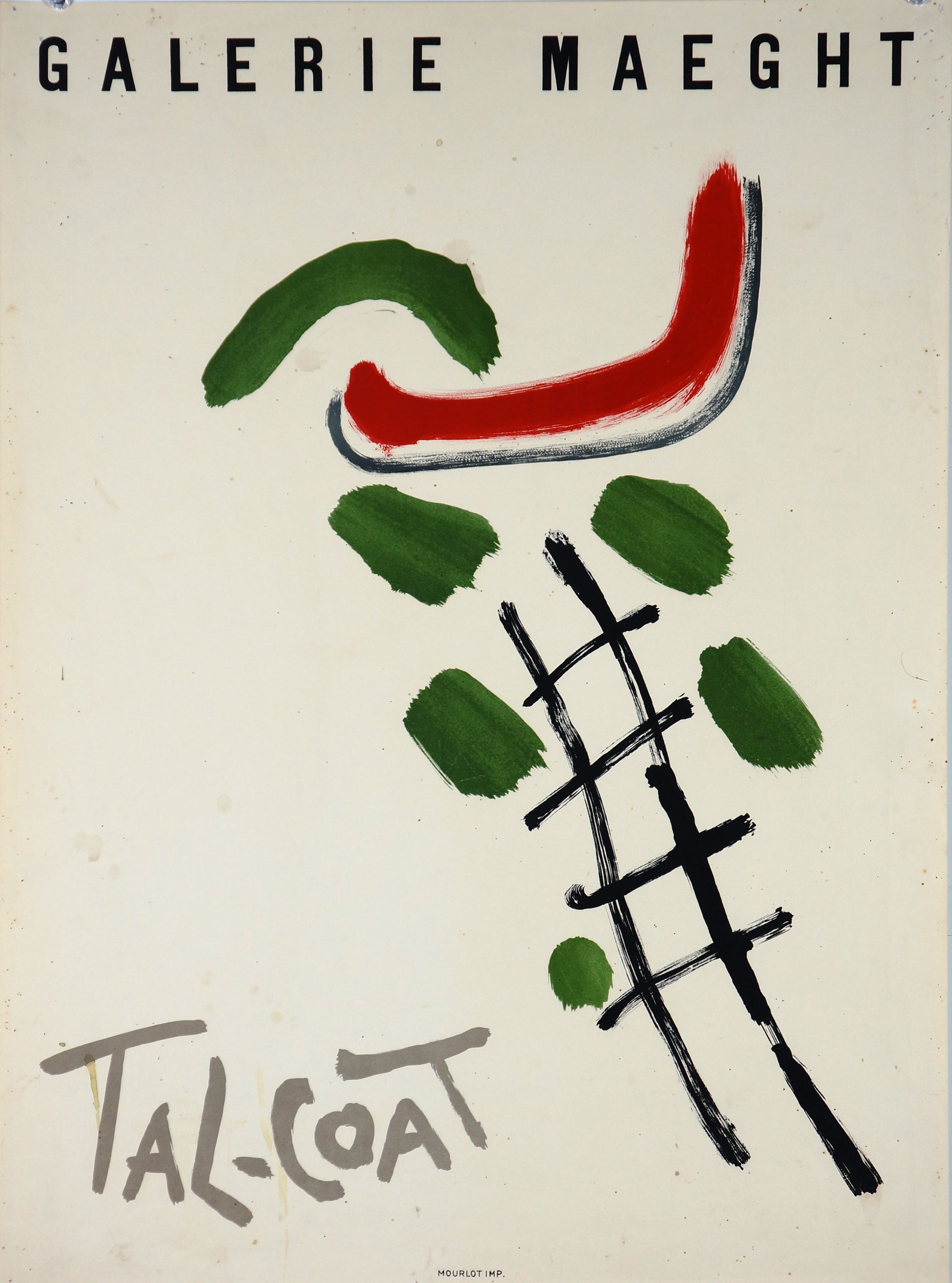 Tal-Coat Exhibition- Galerie Maeght - Authentic Vintage Poster