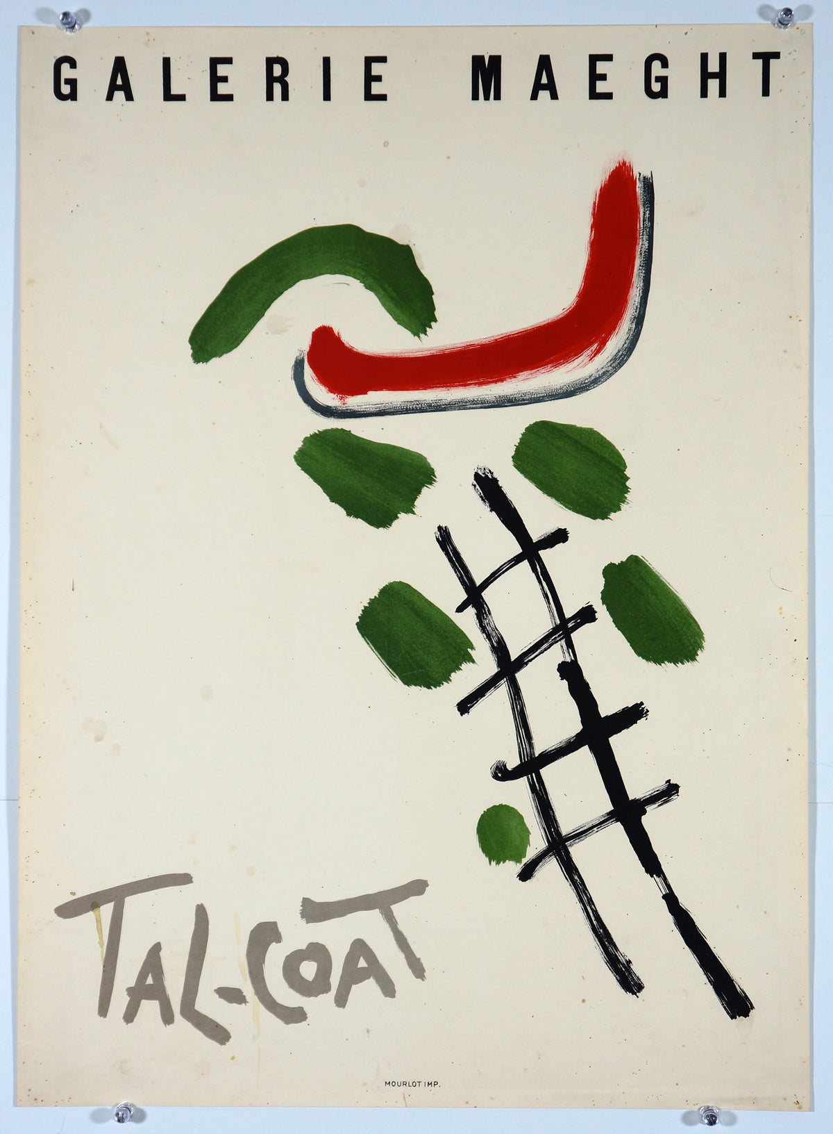 Tal-Coat Exhibition- Galerie Maeght - Authentic Vintage Poster