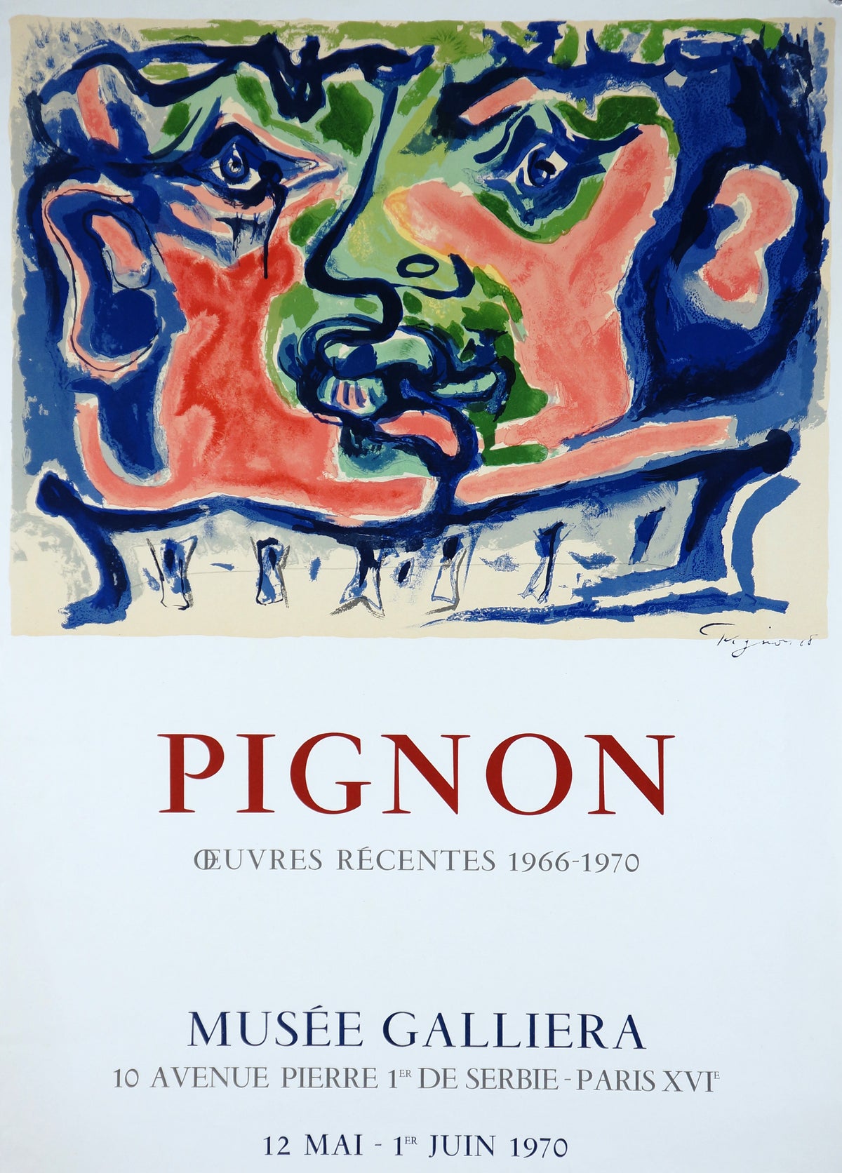 Pignon, Musee Galliera - Authentic Vintage Poster