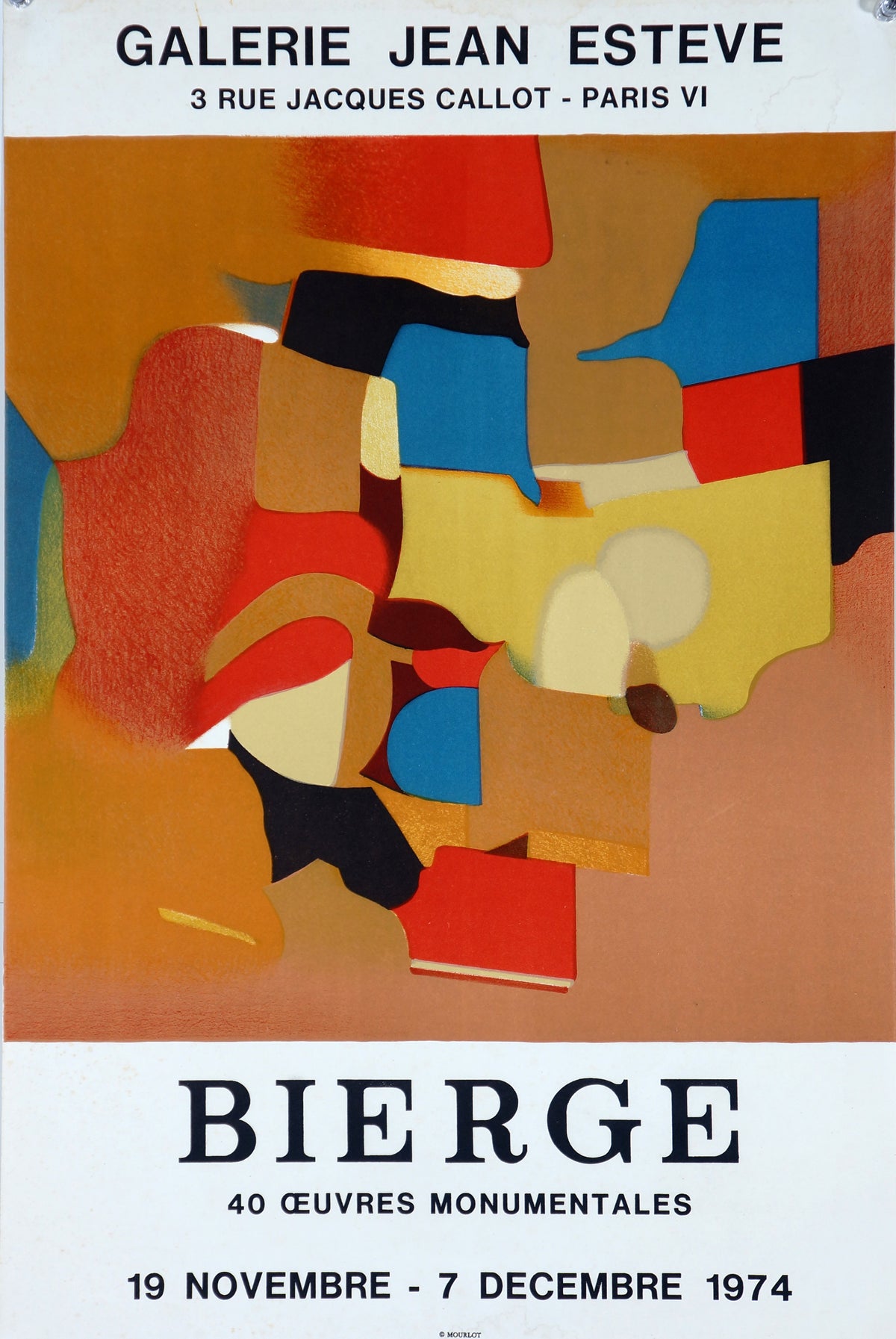 Bierge- Galerie Jean Esteve - Authentic Vintage Poster
