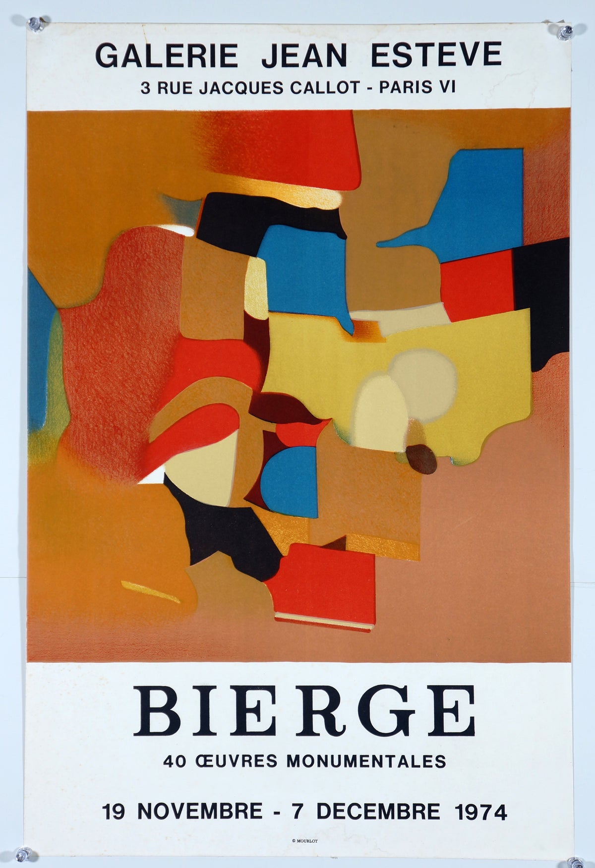 Bierge- Galerie Jean Esteve - Authentic Vintage Poster