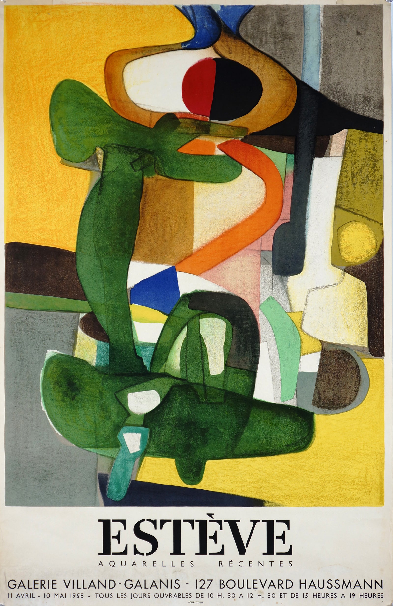 Estève- Galerie Villand - Authentic Vintage Poster