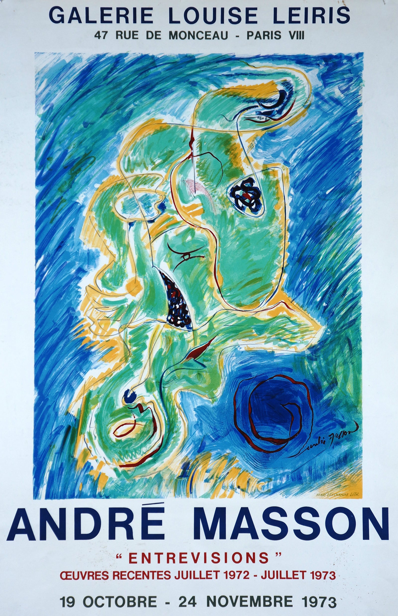 Andre Masson, Galerie Louise Leiris - Authentic Vintage Poster