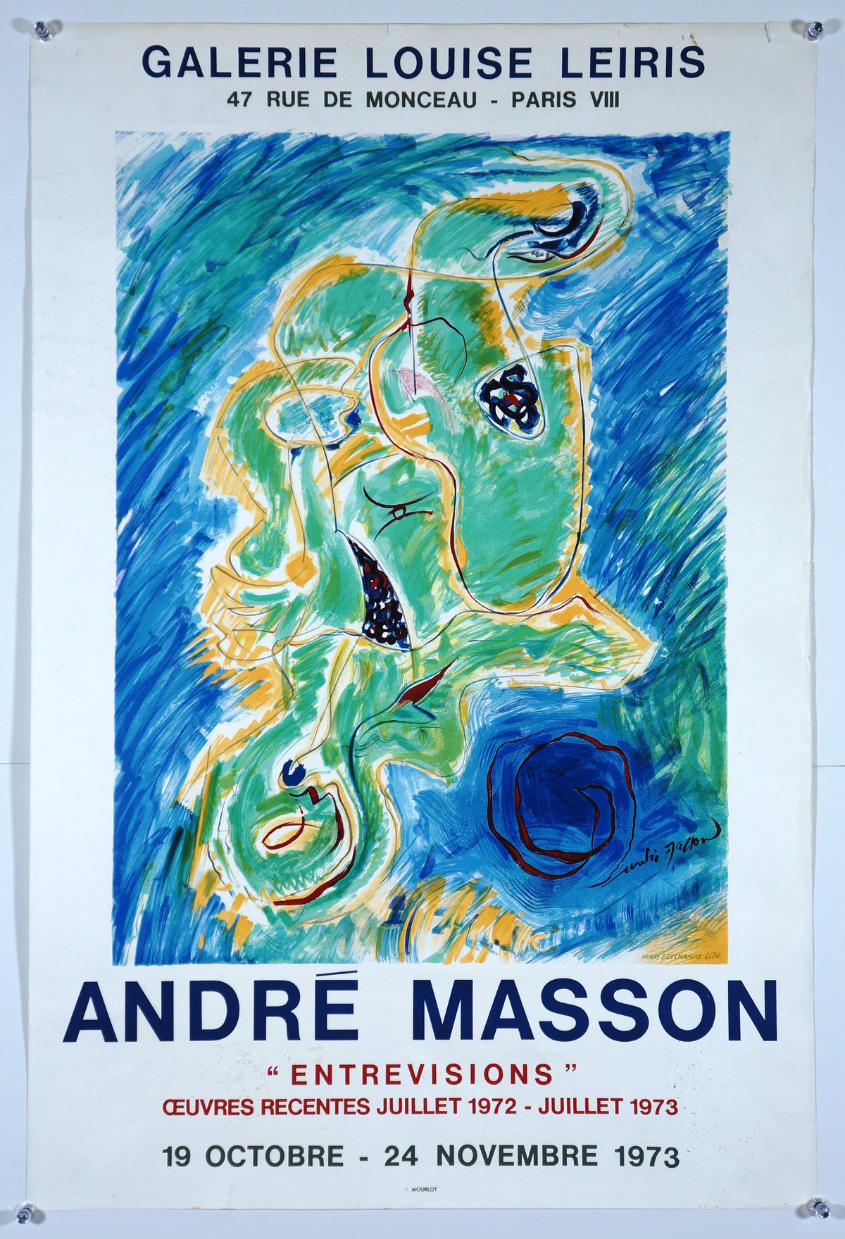 Andre Masson, Galerie Louise Leiris - Authentic Vintage Poster