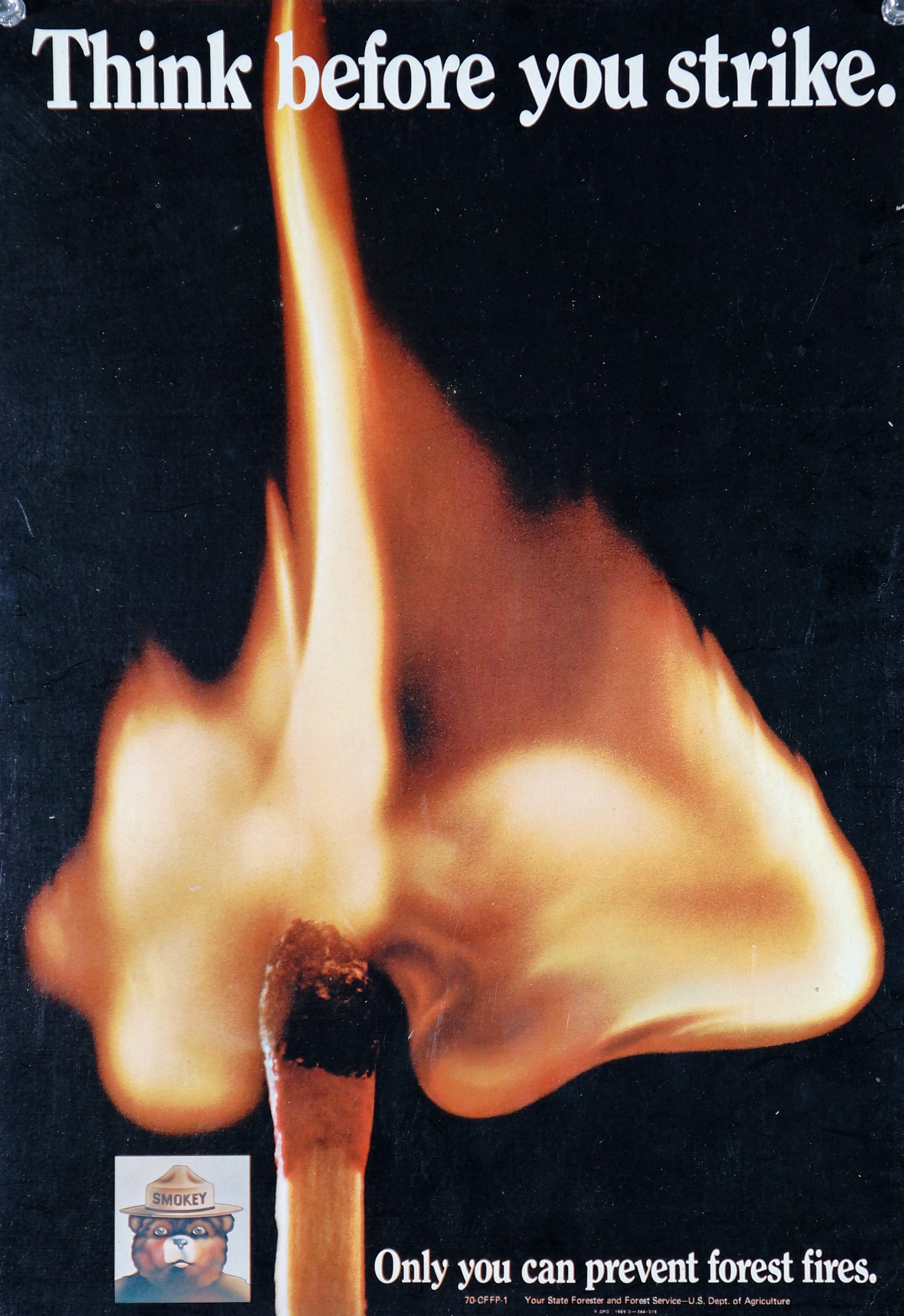 Think Before You Strike - Authentic Vintage Poster