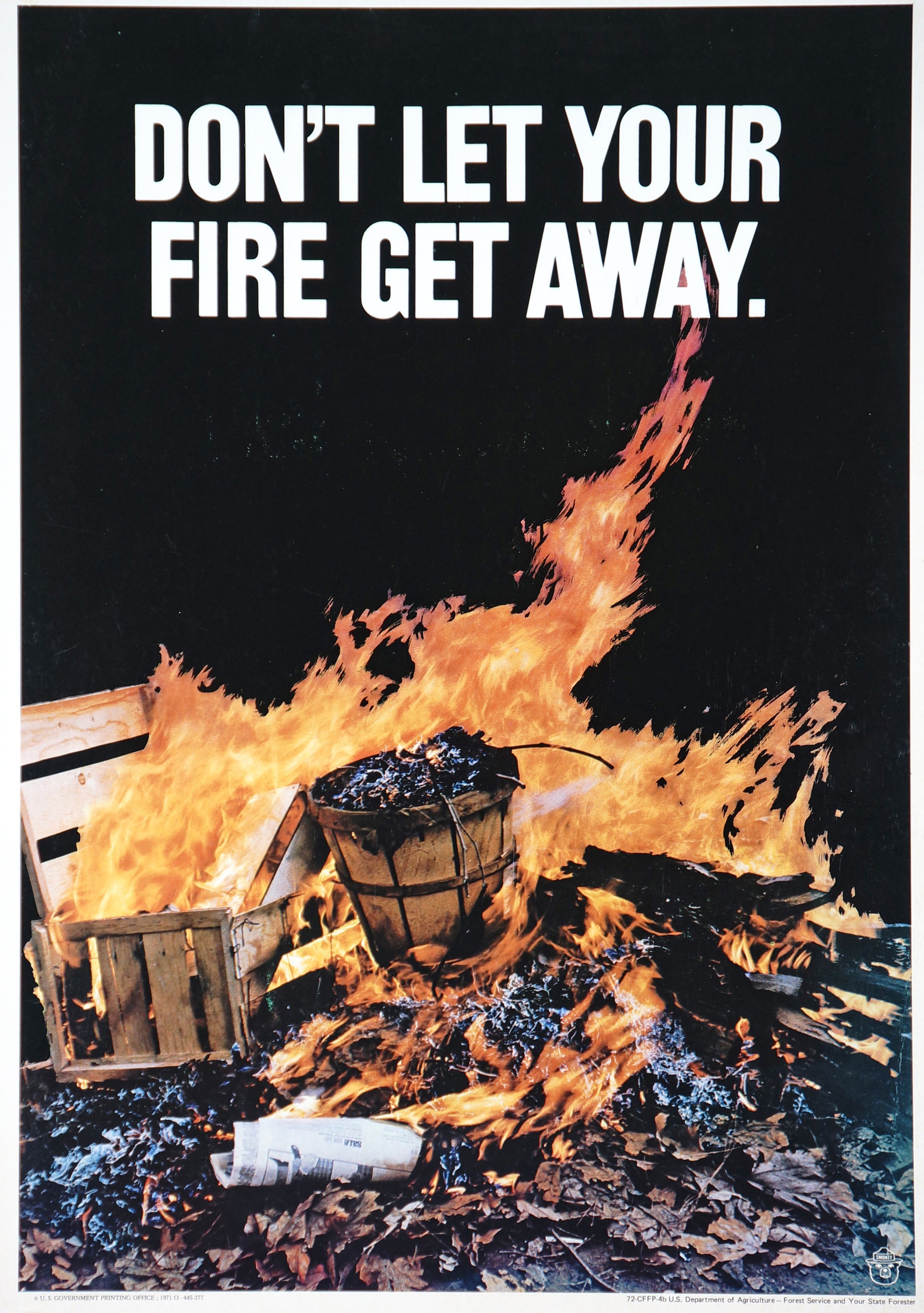 Don't Let Your Fire Get Away - Authentic Vintage Poster