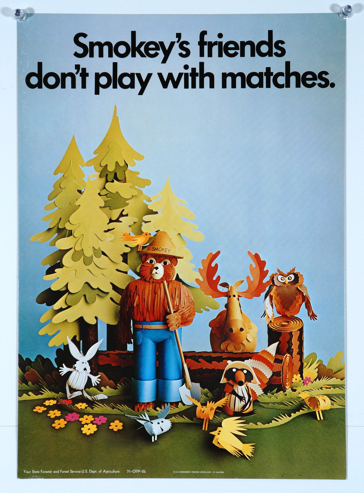 Smokey&#39;s Friends Don&#39;t Play With Matches - Authentic Vintage Poster