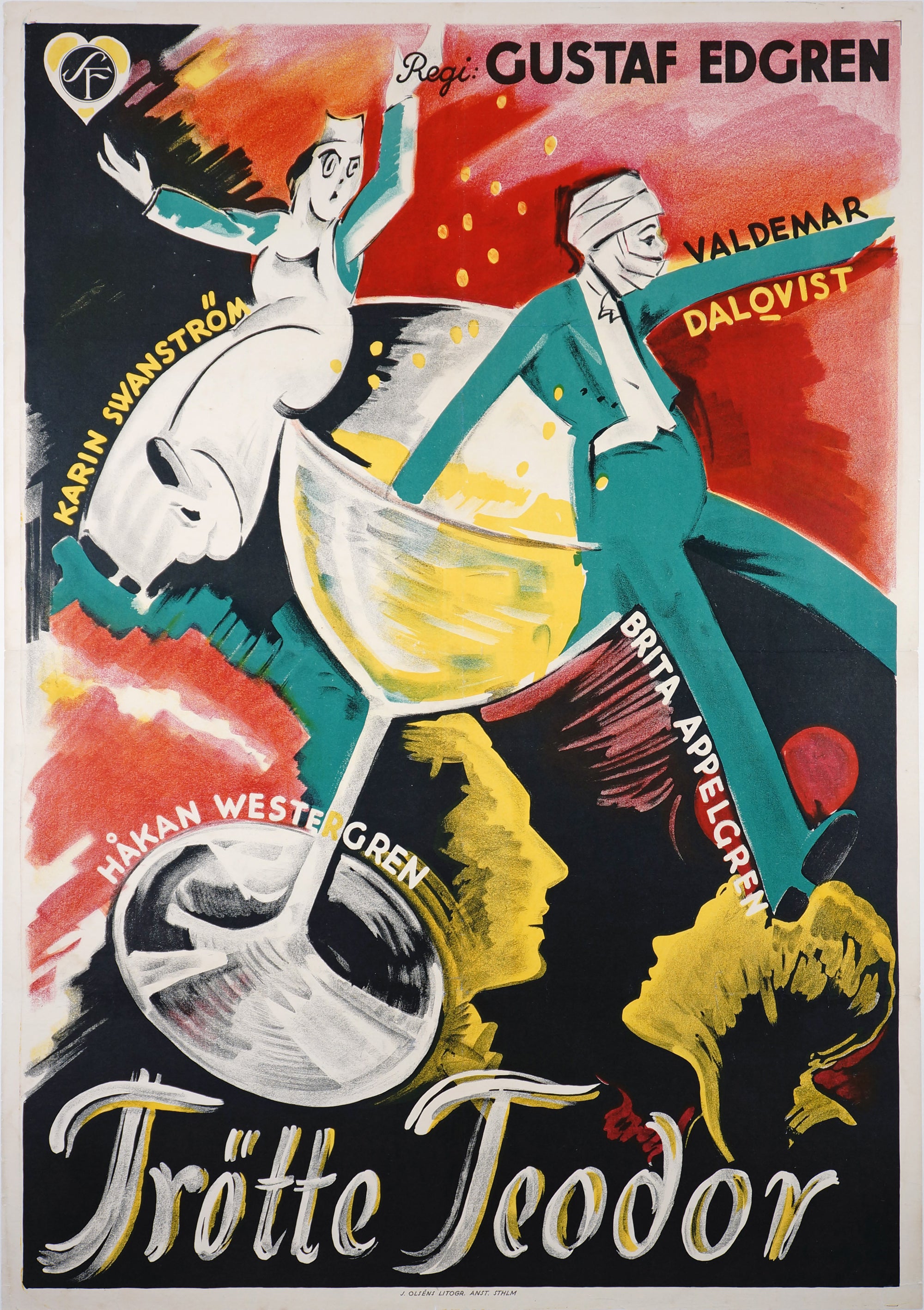 Trötte Teodor - Authentic Vintage Poster