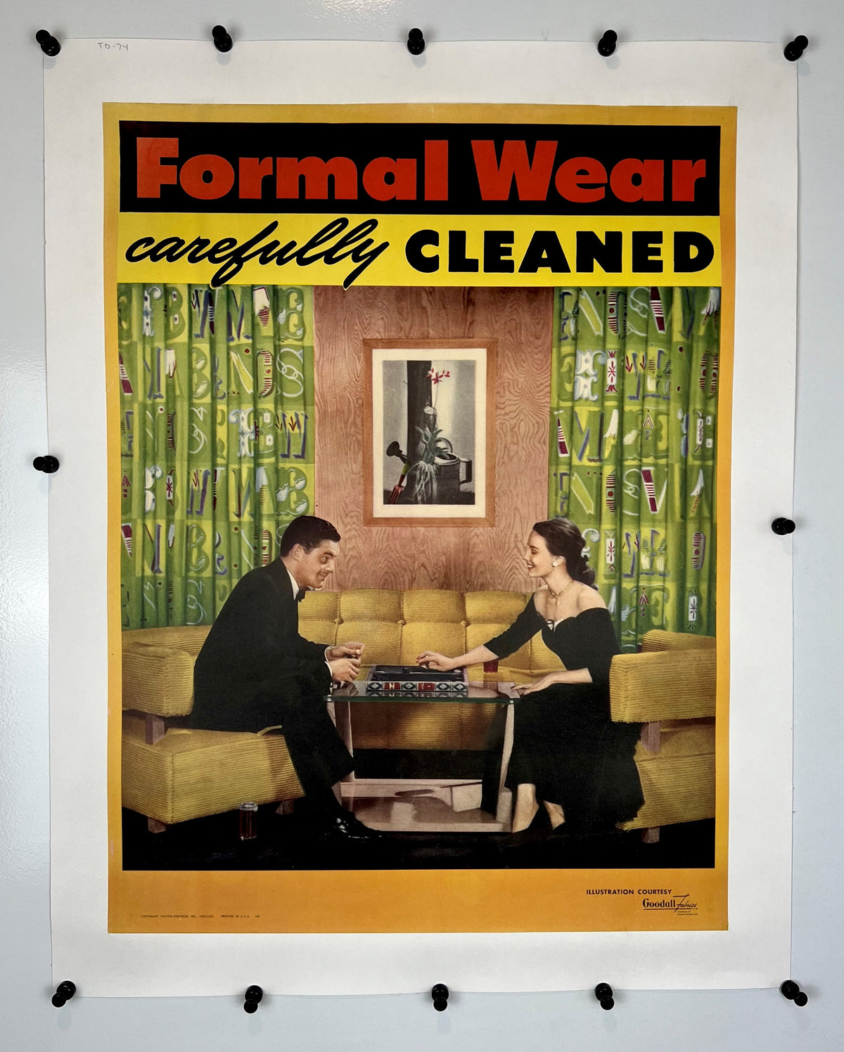 Original 1940s Fashion Poster - Authentic Vintage Poster