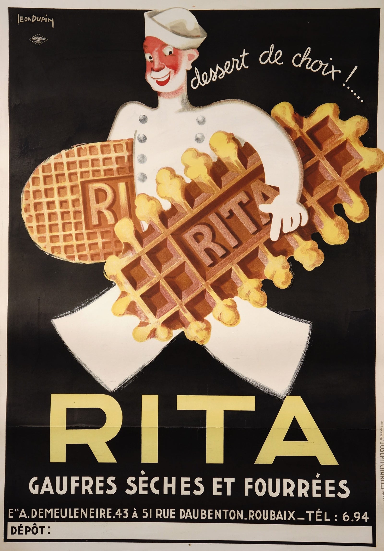 Rita By Léon Dupin - Authentic Vintage Poster