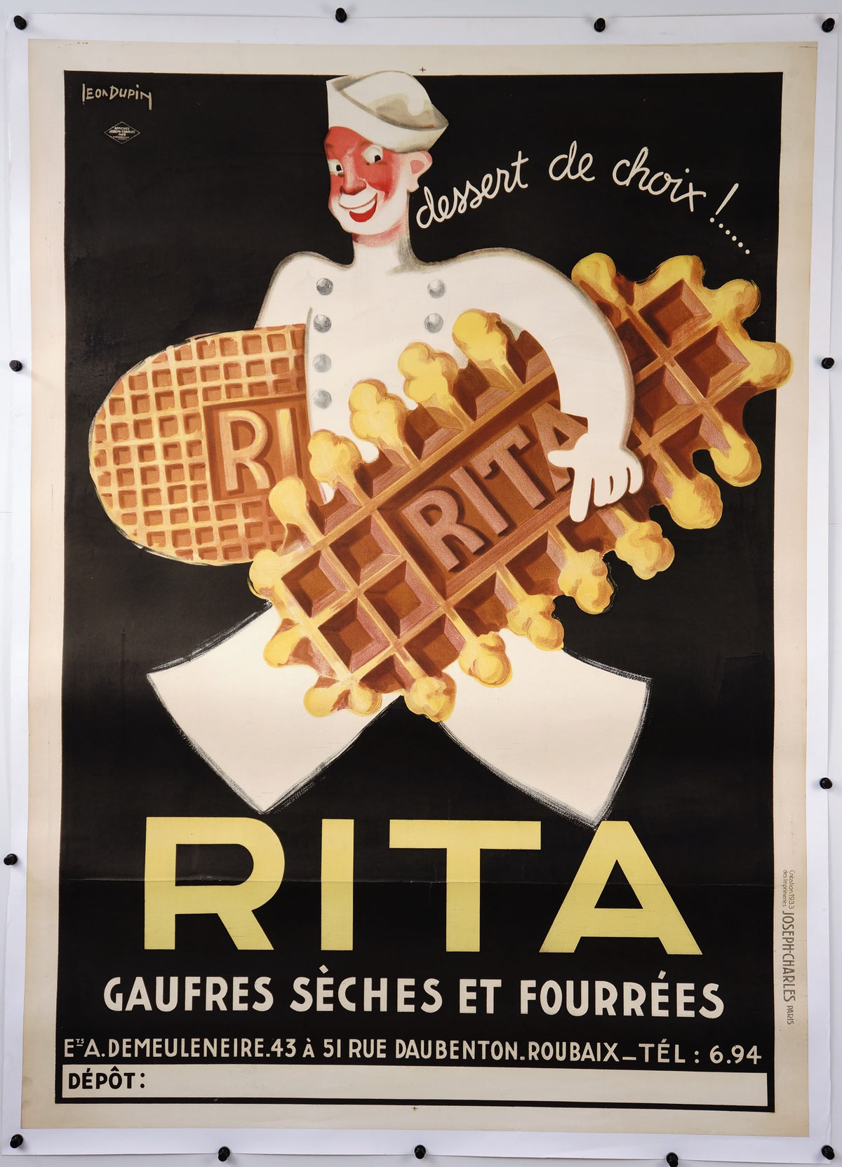 Rita By Léon Dupin - Authentic Vintage Poster