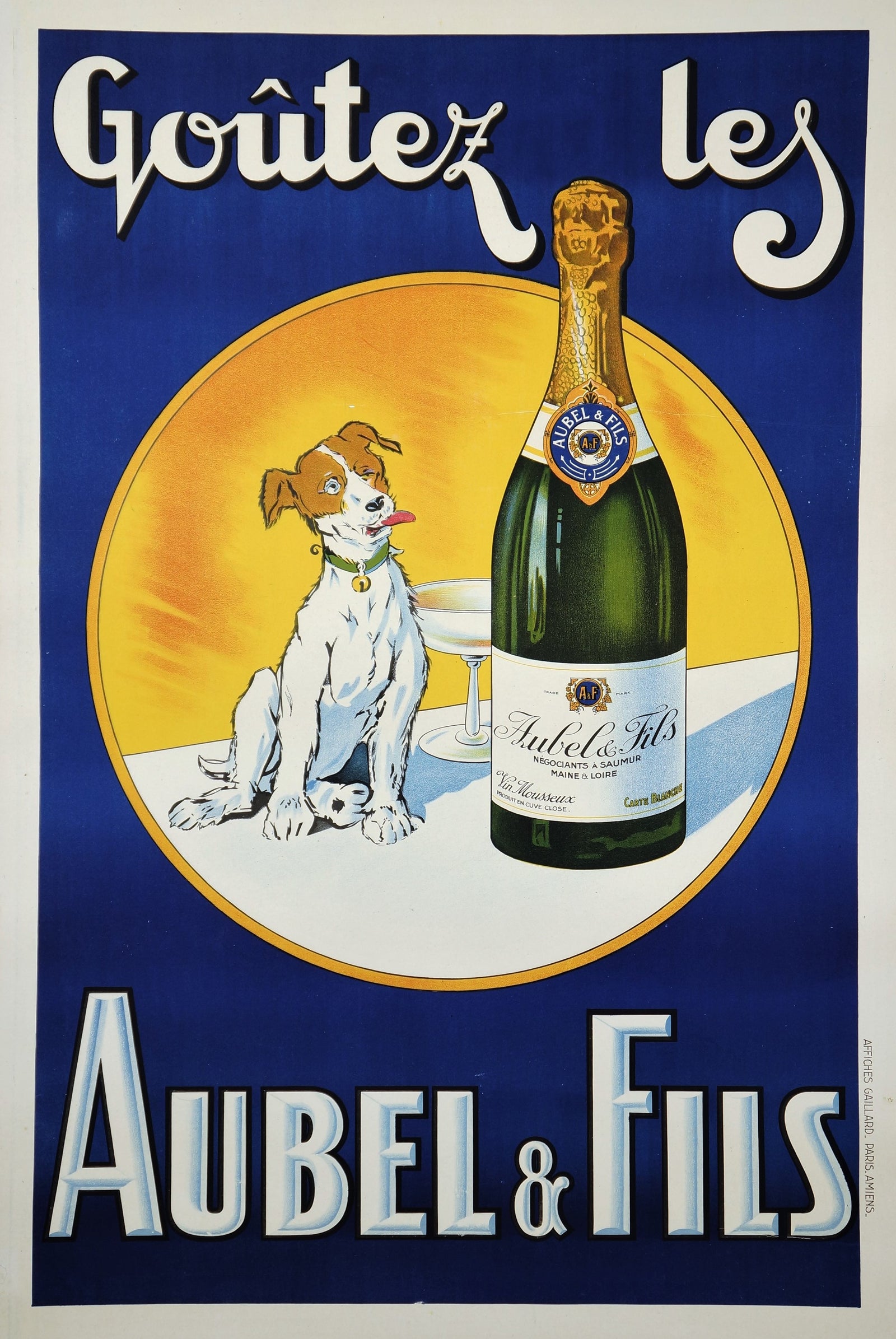 Goutes Les Aubel & Fils - Authentic Vintage Poster