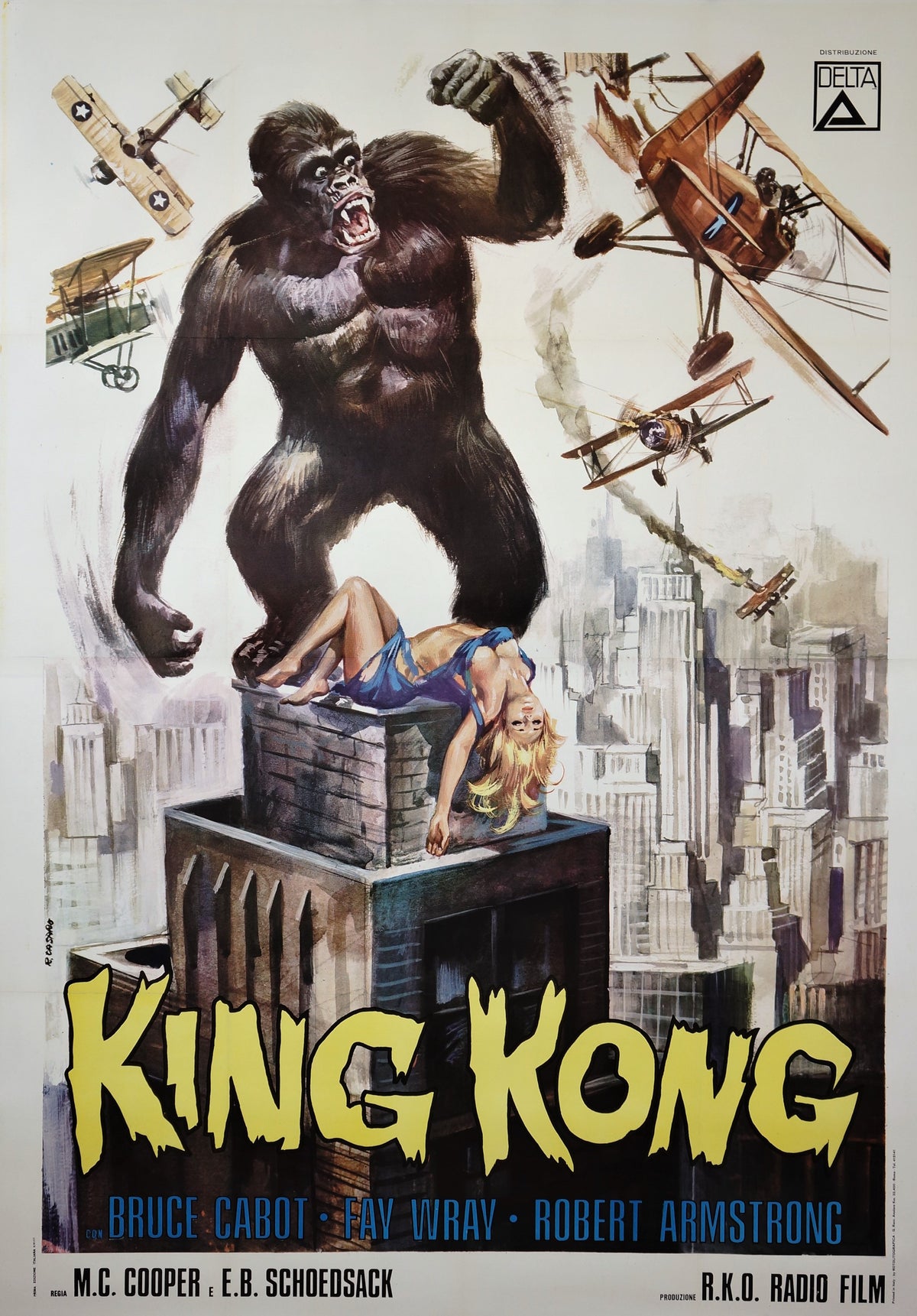 King Kong, Italian Release - Authentic Vintage Poster