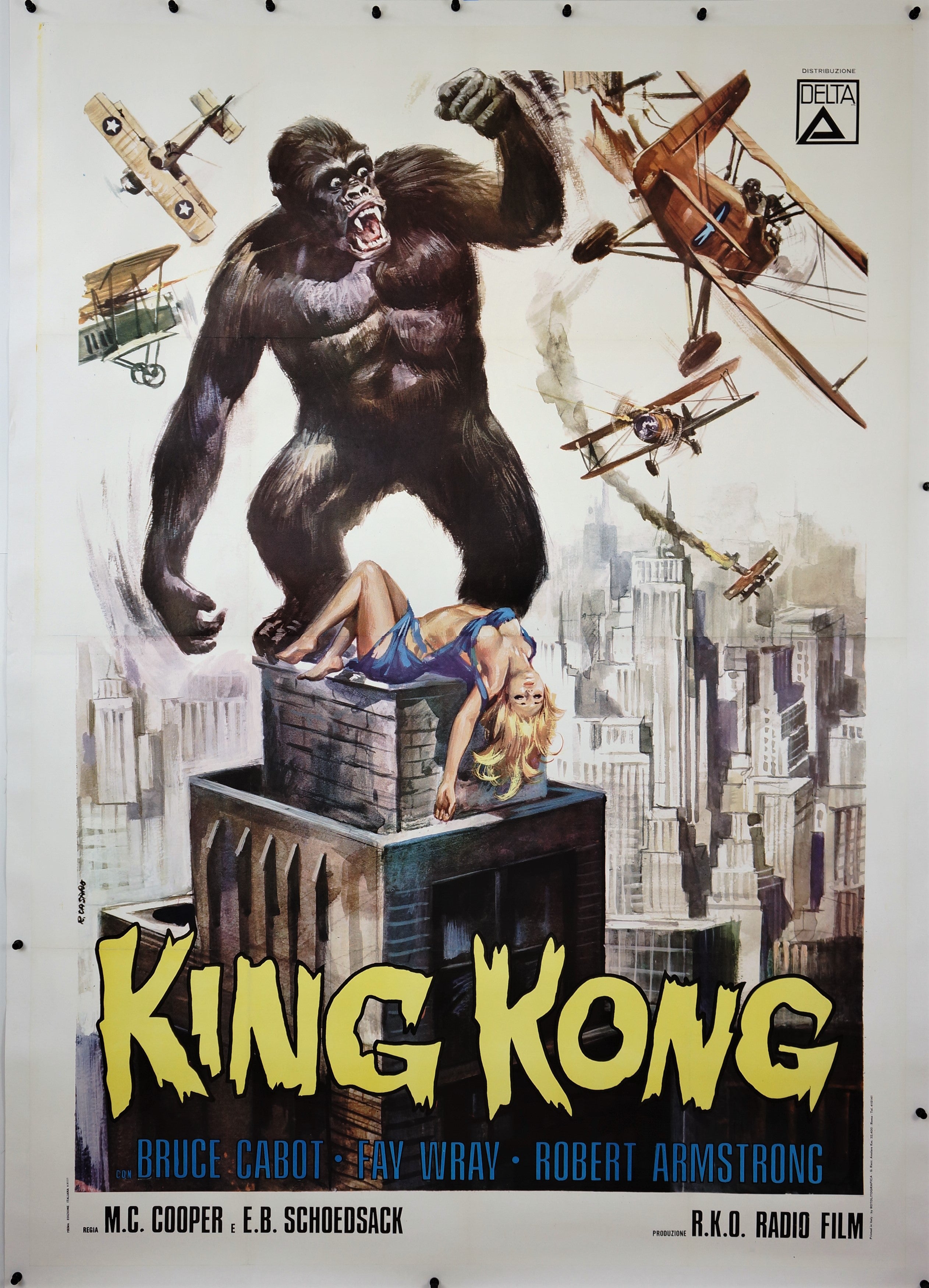 King Kong Italian Release Original Vintage Poster Authentic Vintage Posters
