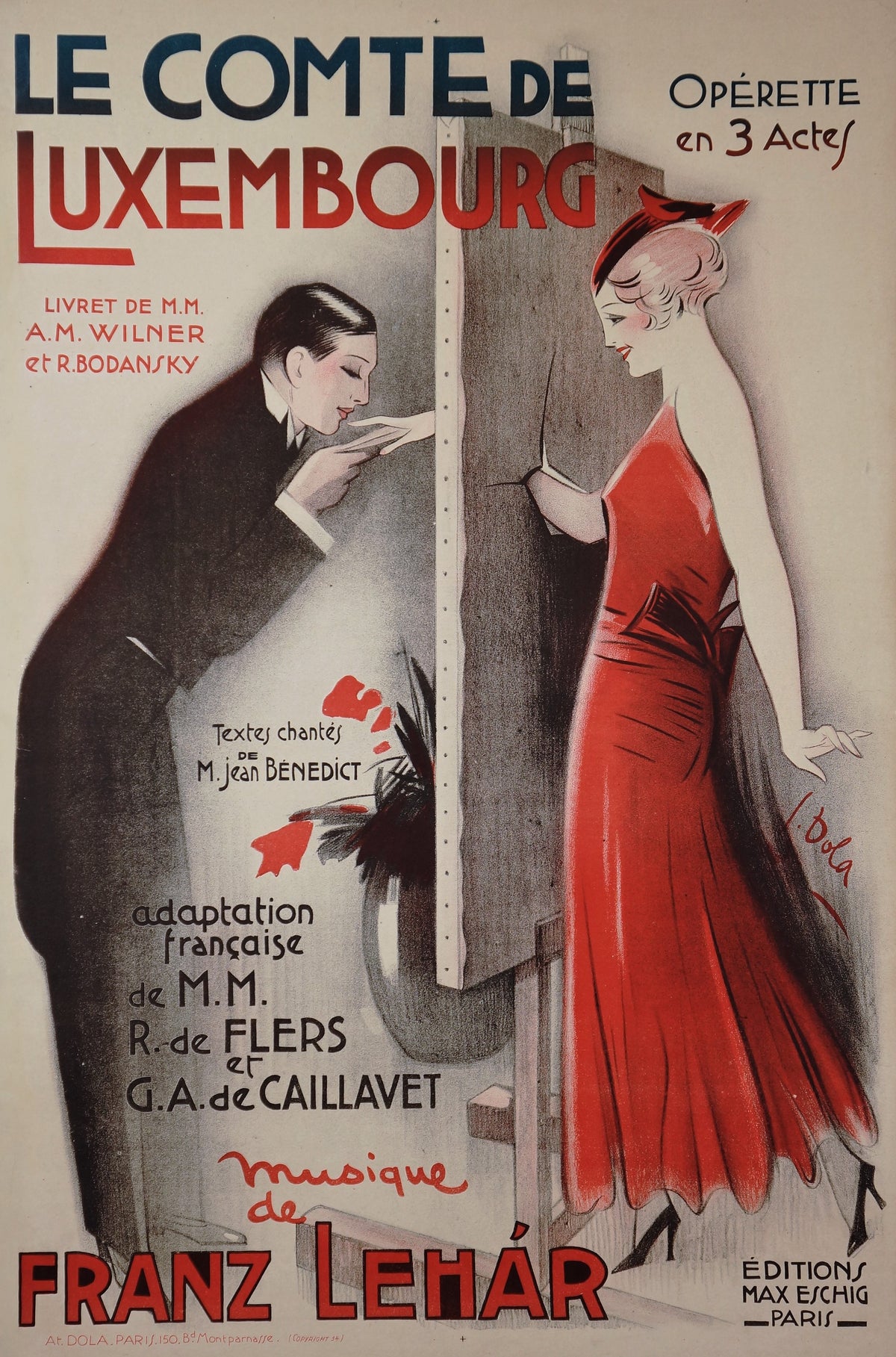 Le Comte de Luxembourg - Authentic Vintage Poster