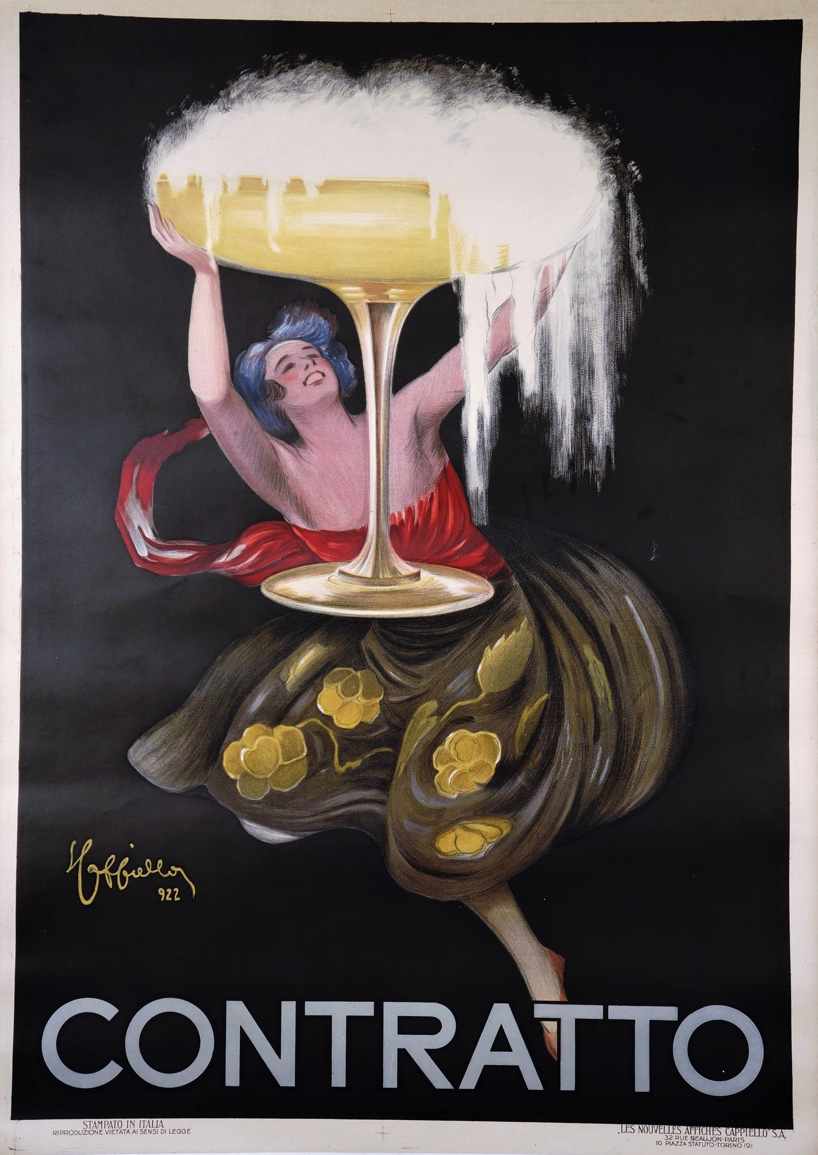 Contratto by Leonetto Cappiello - Authentic Vintage Poster