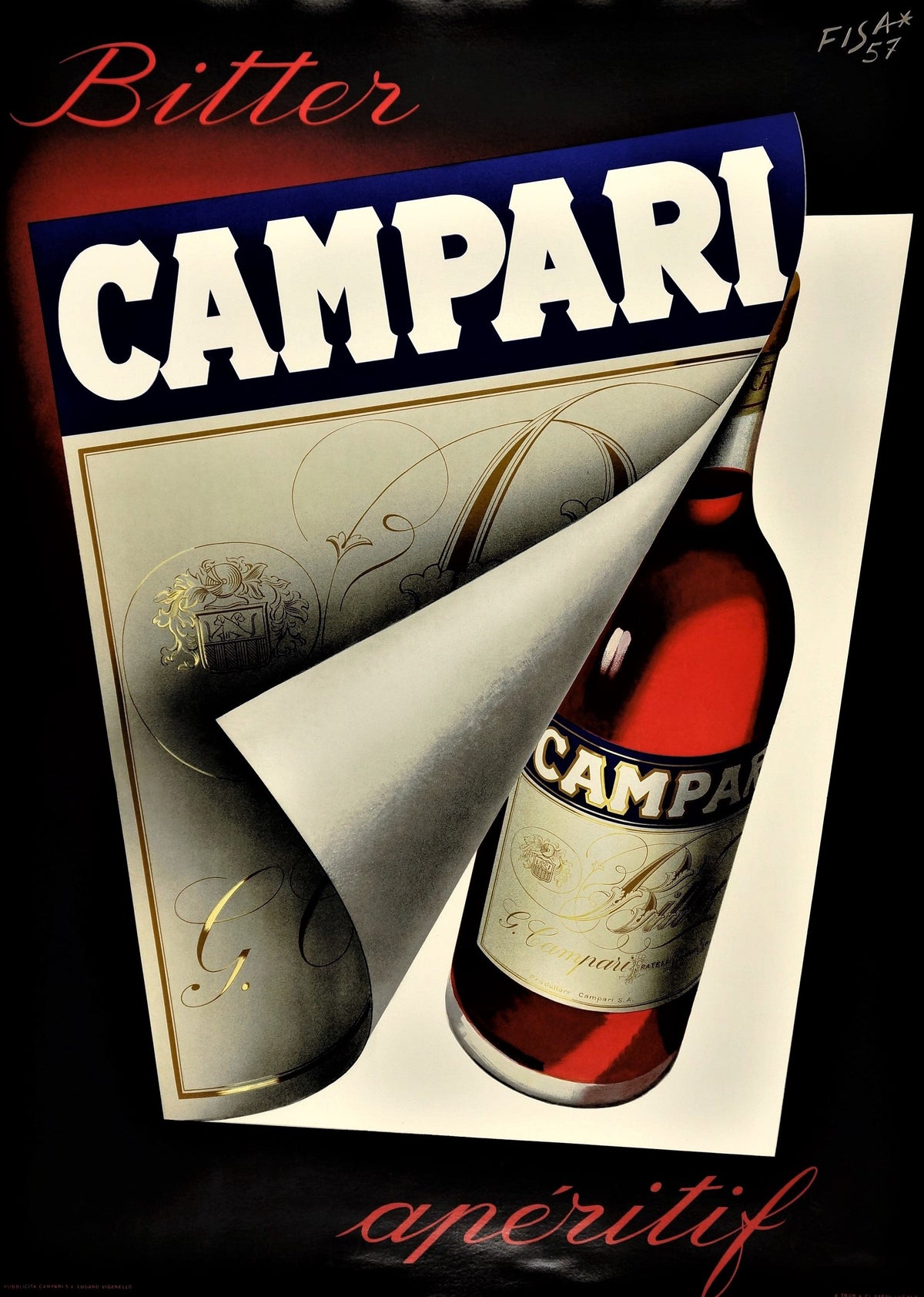 Bitter Campari Aperitif - Authentic Vintage Poster