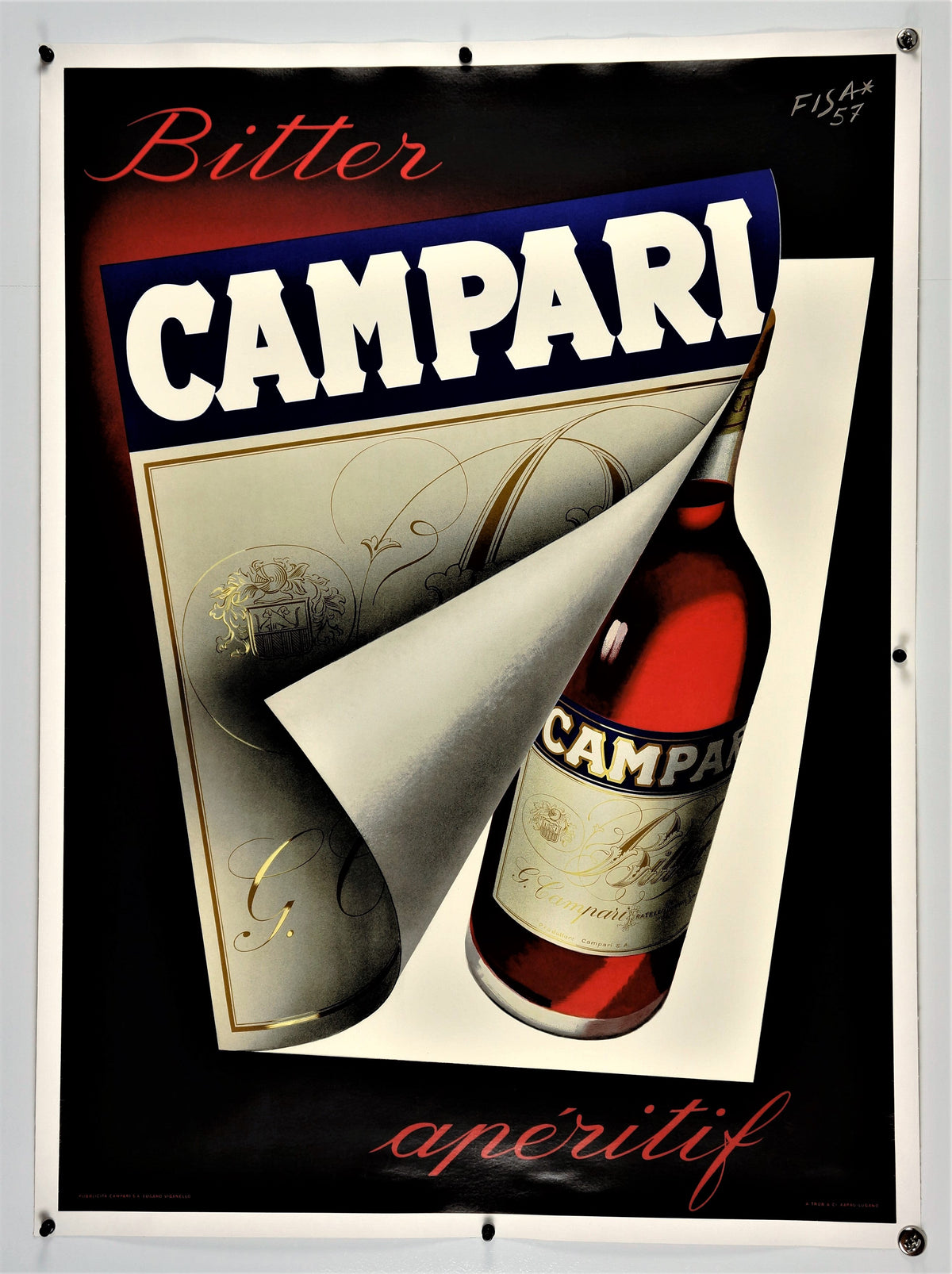 Bitter Campari Aperitif - Authentic Vintage Poster