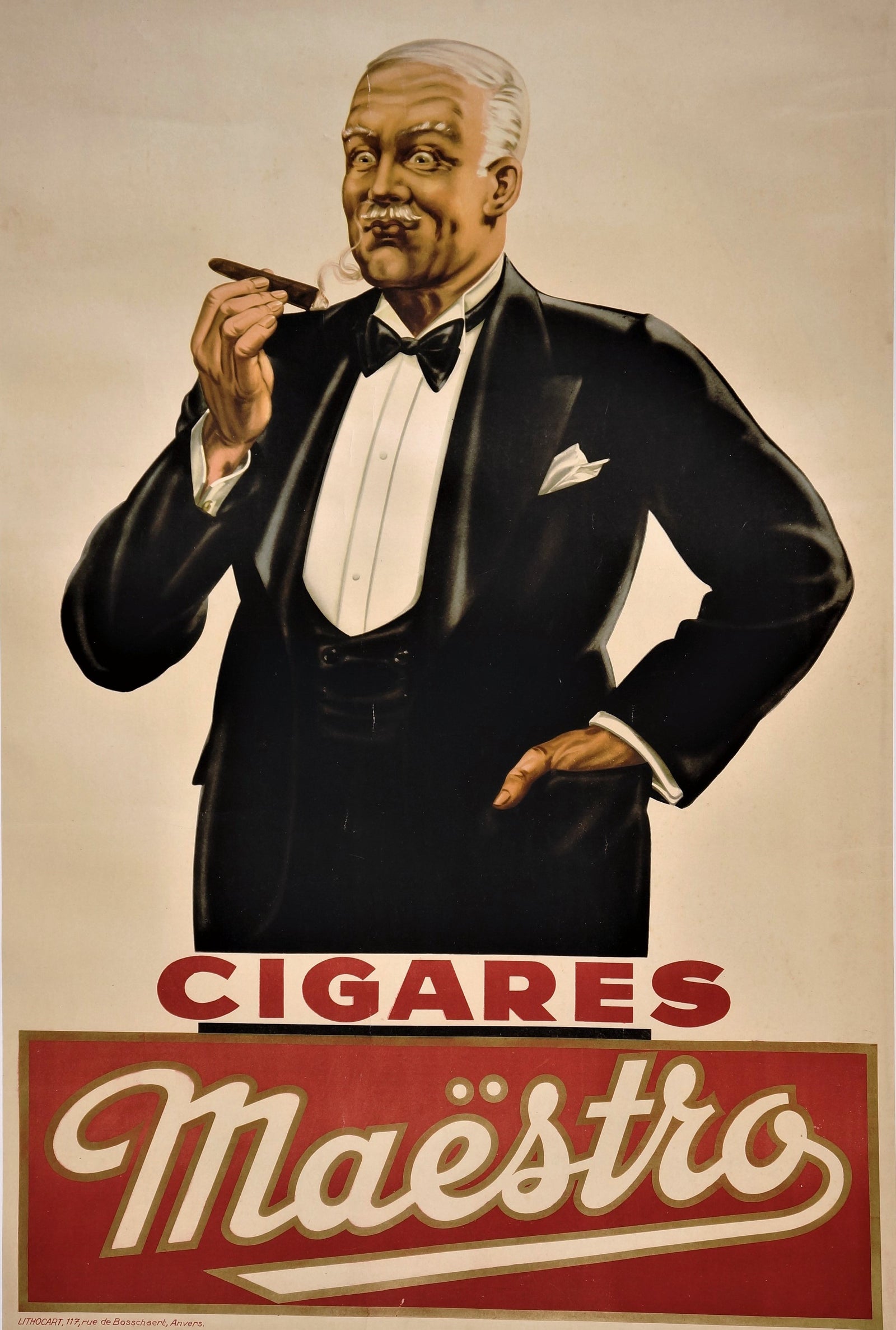 Cigares Maestro - Authentic Vintage Poster