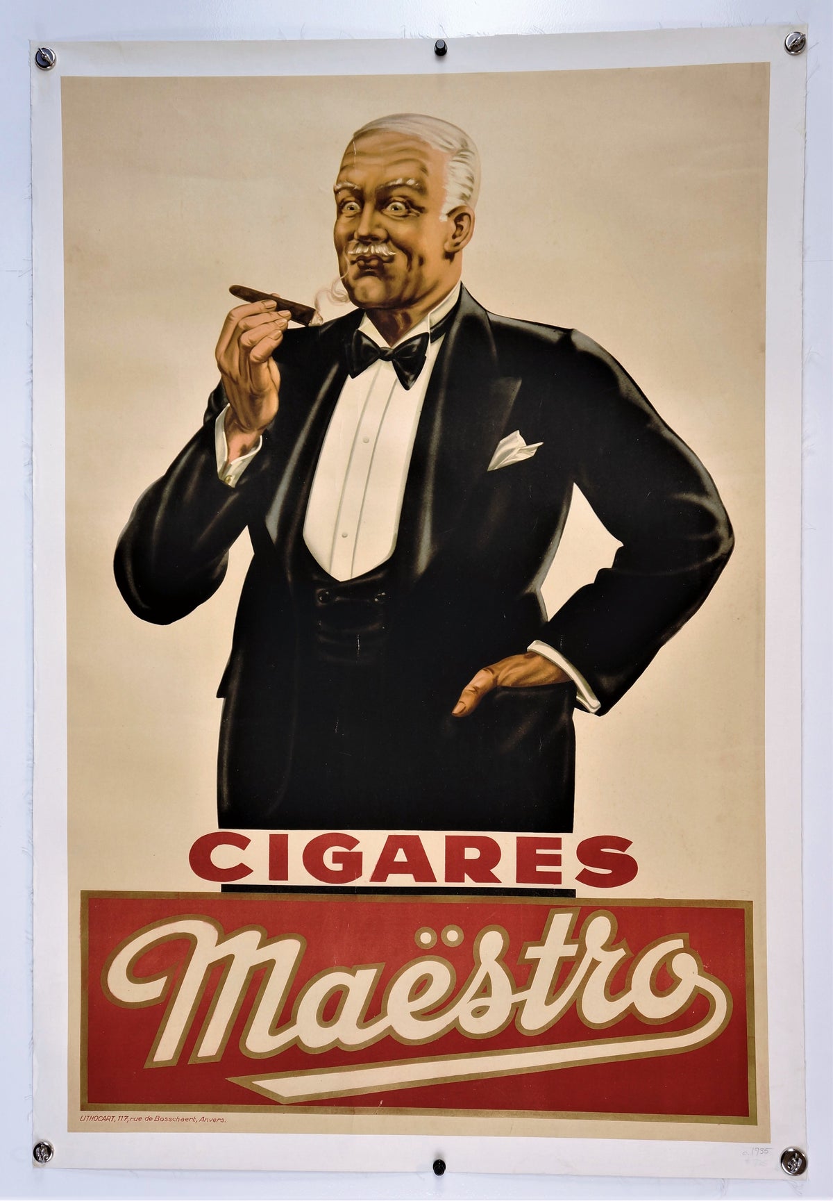 Cigares Maestro - Authentic Vintage Poster
