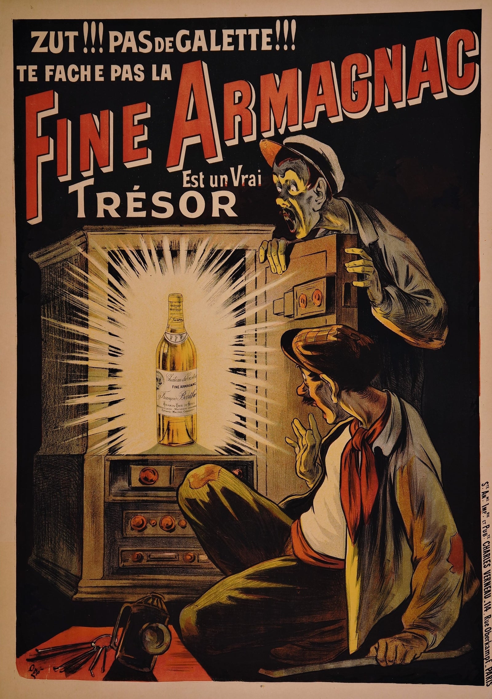 Fine Armagnac - Authentic Vintage Poster