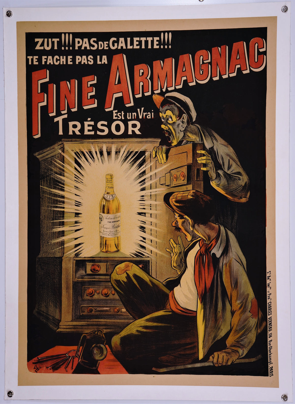 Fine Armagnac - Authentic Vintage Poster