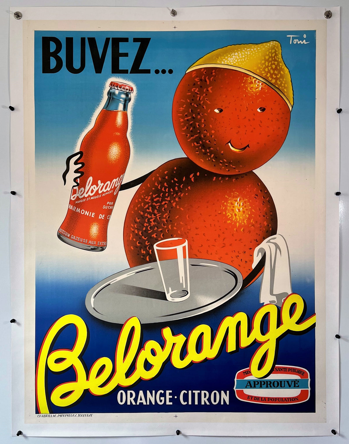 Buvez Belorange - Authentic Vintage Poster