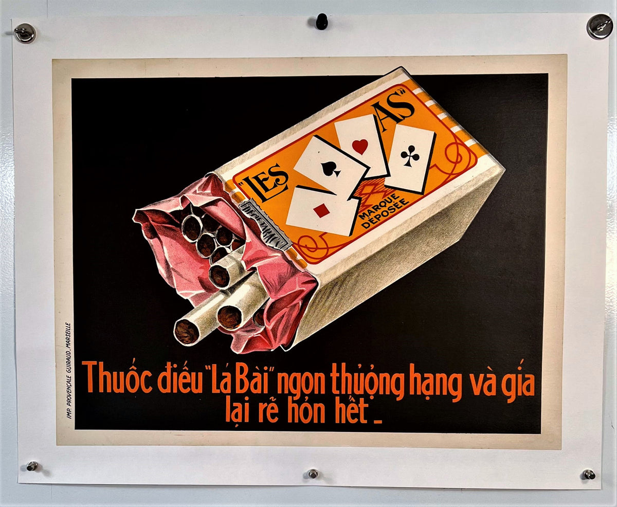 Les As Tobacco - Vietnamese - Authentic Vintage Poster