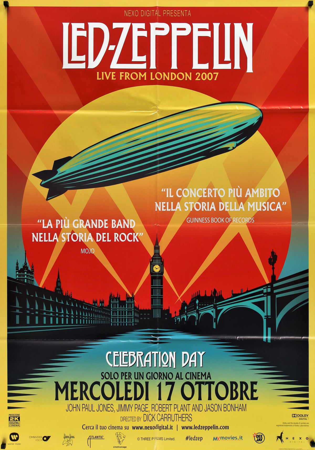 Led Zeppelin Celebration Day- Shepard Fairey - Authentic Vintage Poster