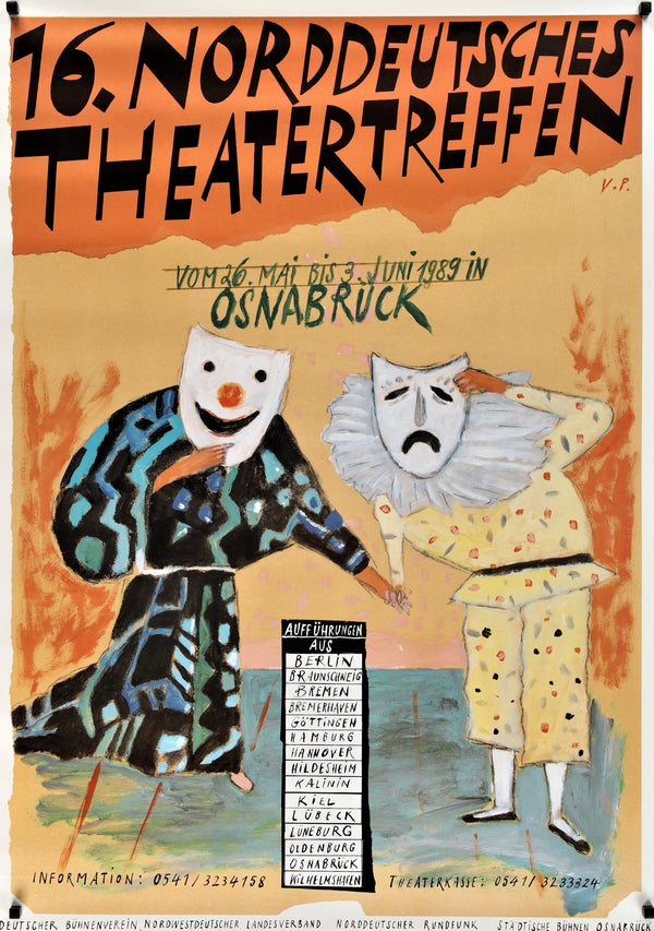 Norddeutsches Theatre- North German Theatre - Authentic Vintage Poster