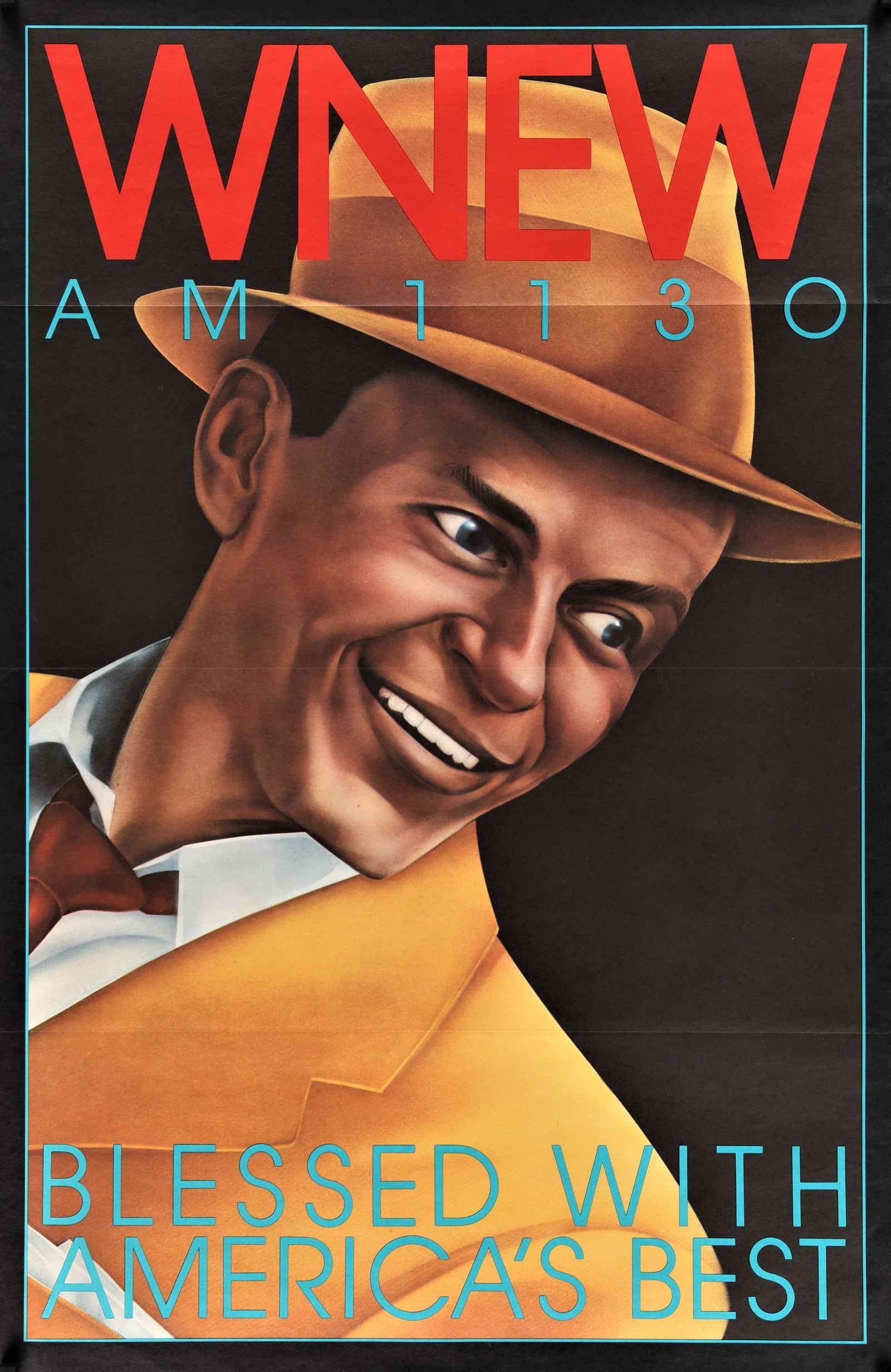 WNEW Sinatra - Authentic Vintage Poster