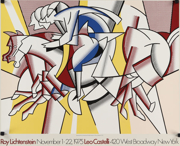 The Red Horseman- Roy Lichtenstein - Authentic Vintage Poster