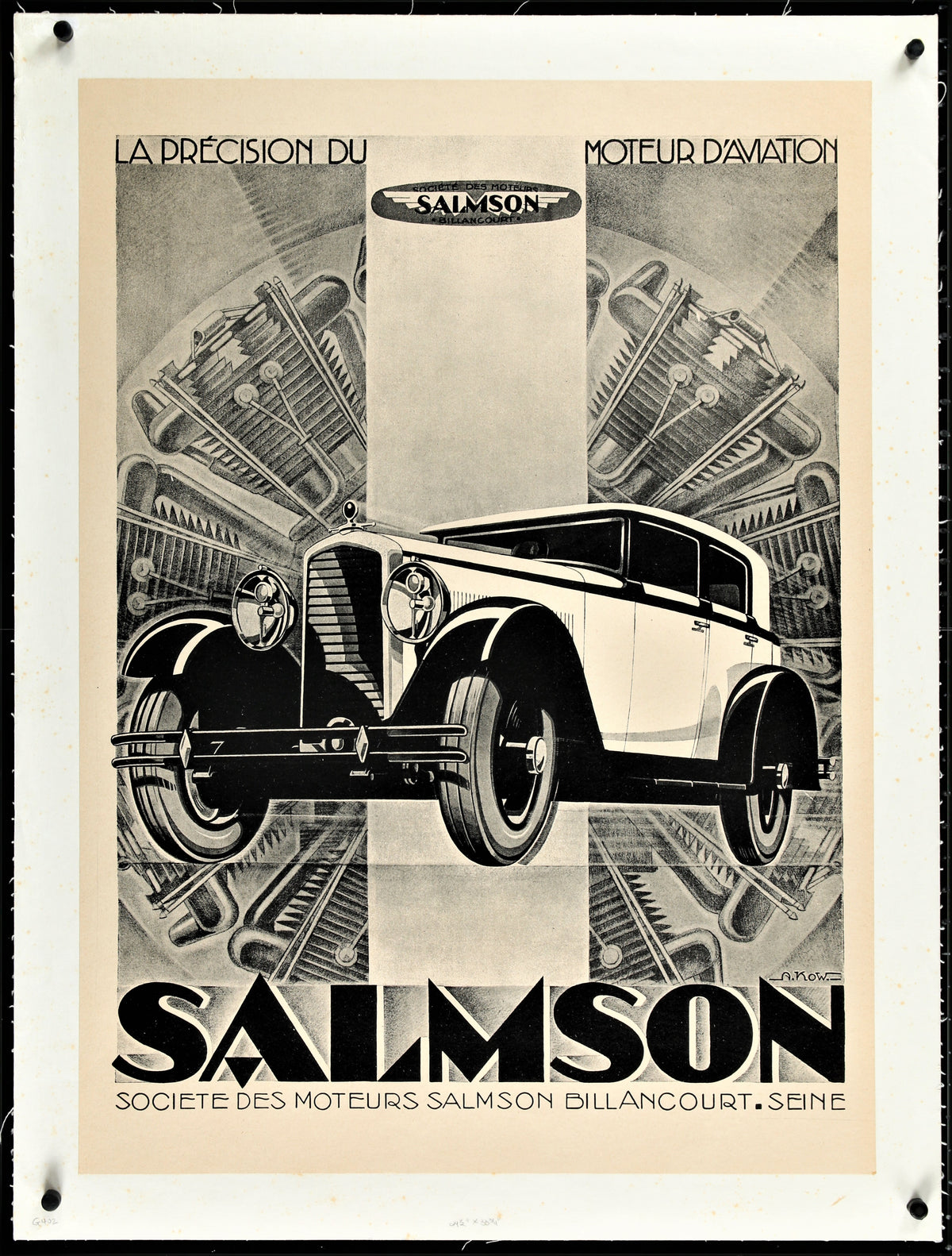 Salmson Car - Authentic Vintage Poster