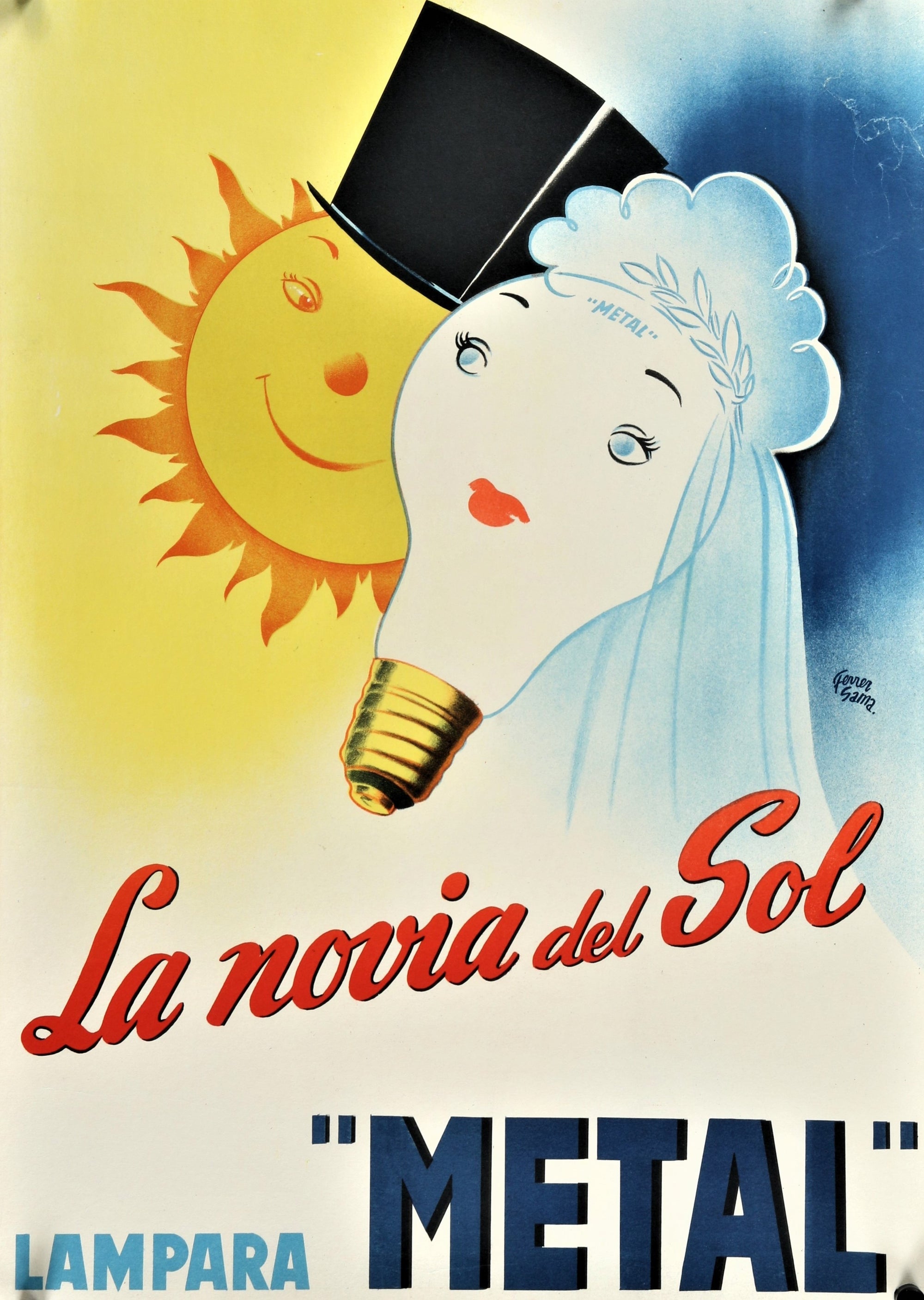 La Novia del Sol- The Bride of the Sun - Authentic Vintage Poster
