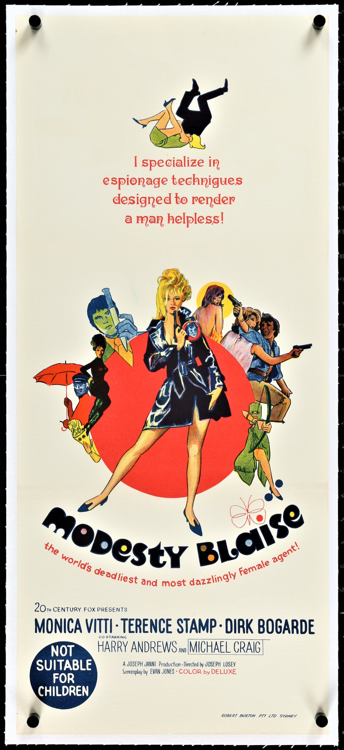 Modesty Blaise Australian Daybill - Authentic Vintage Poster