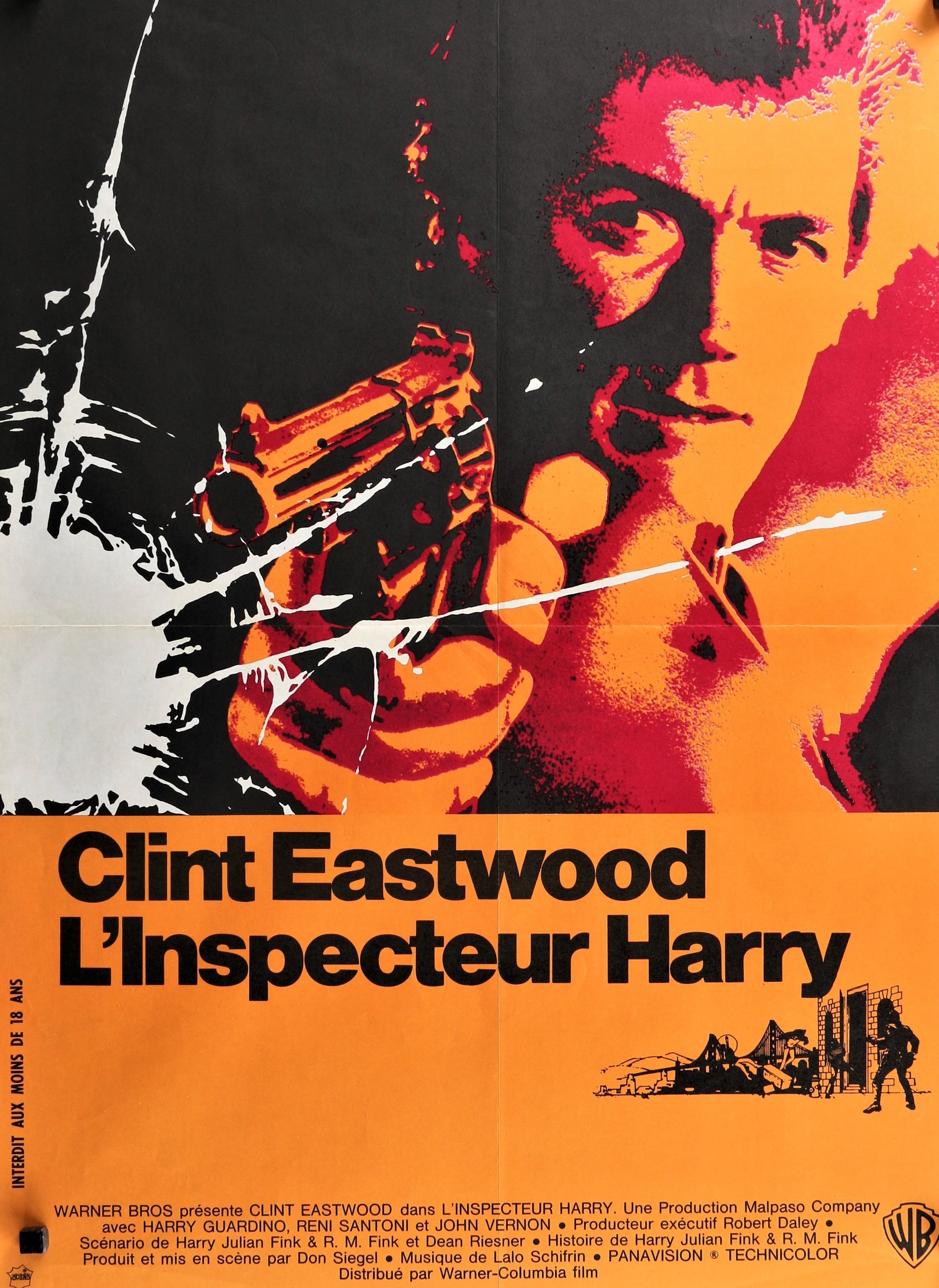Dirty Harry- French Release - Authentic Vintage Poster