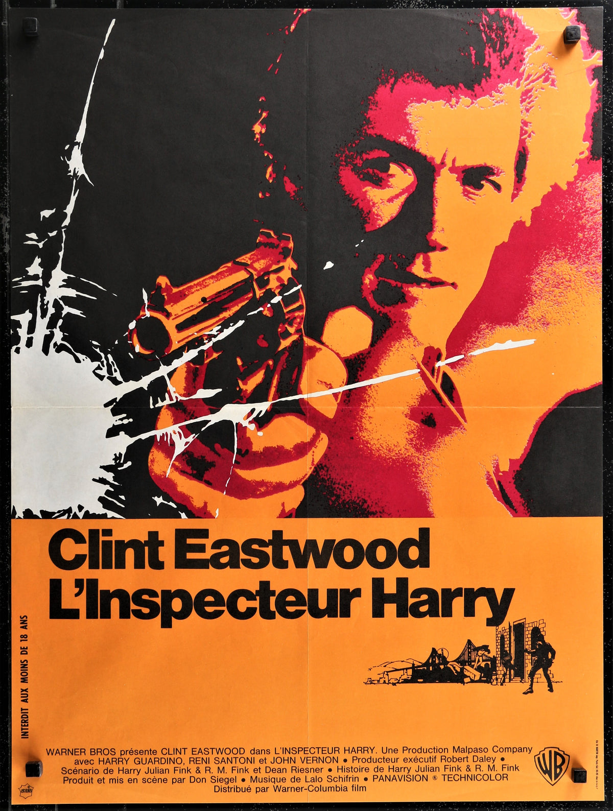 Dirty Harry- French Release - Authentic Vintage Poster