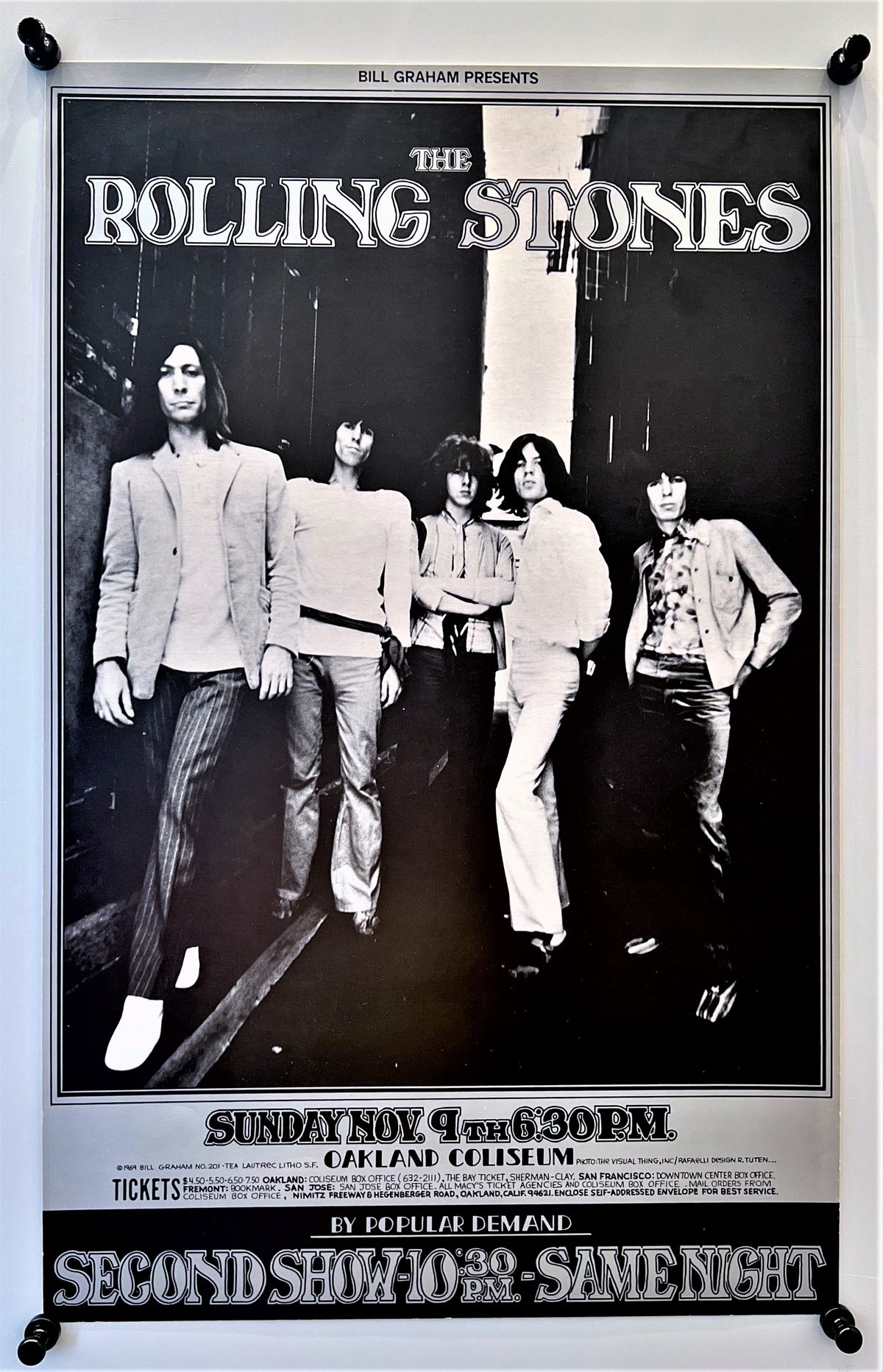 Rolling Stones at Oakland - Authentic Vintage Poster